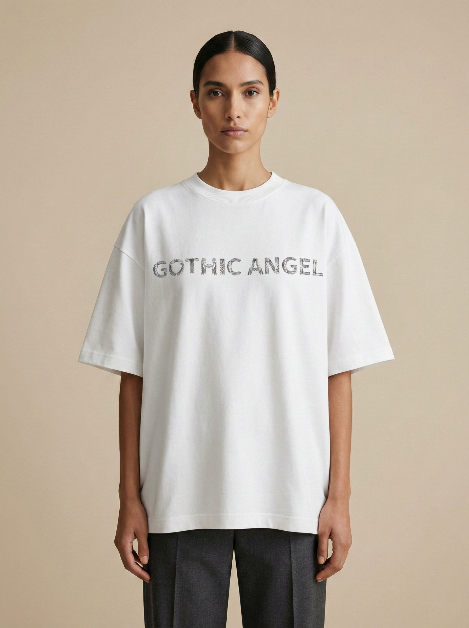 Gothic Angel Oversized T-Shirt