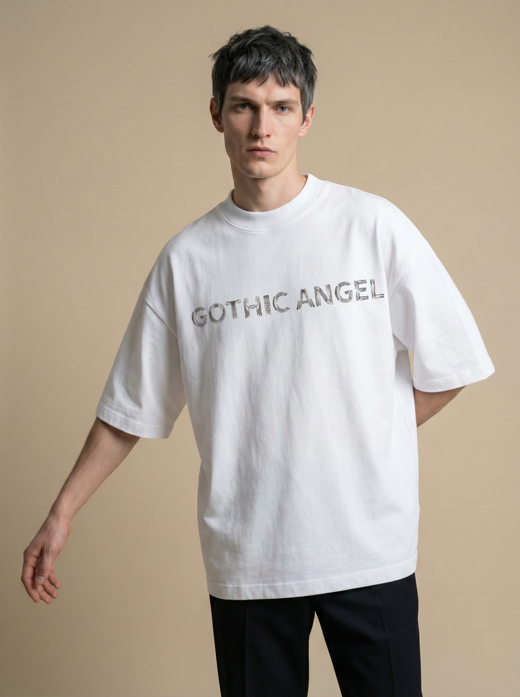 Gothic Angel Oversized T-Shirt