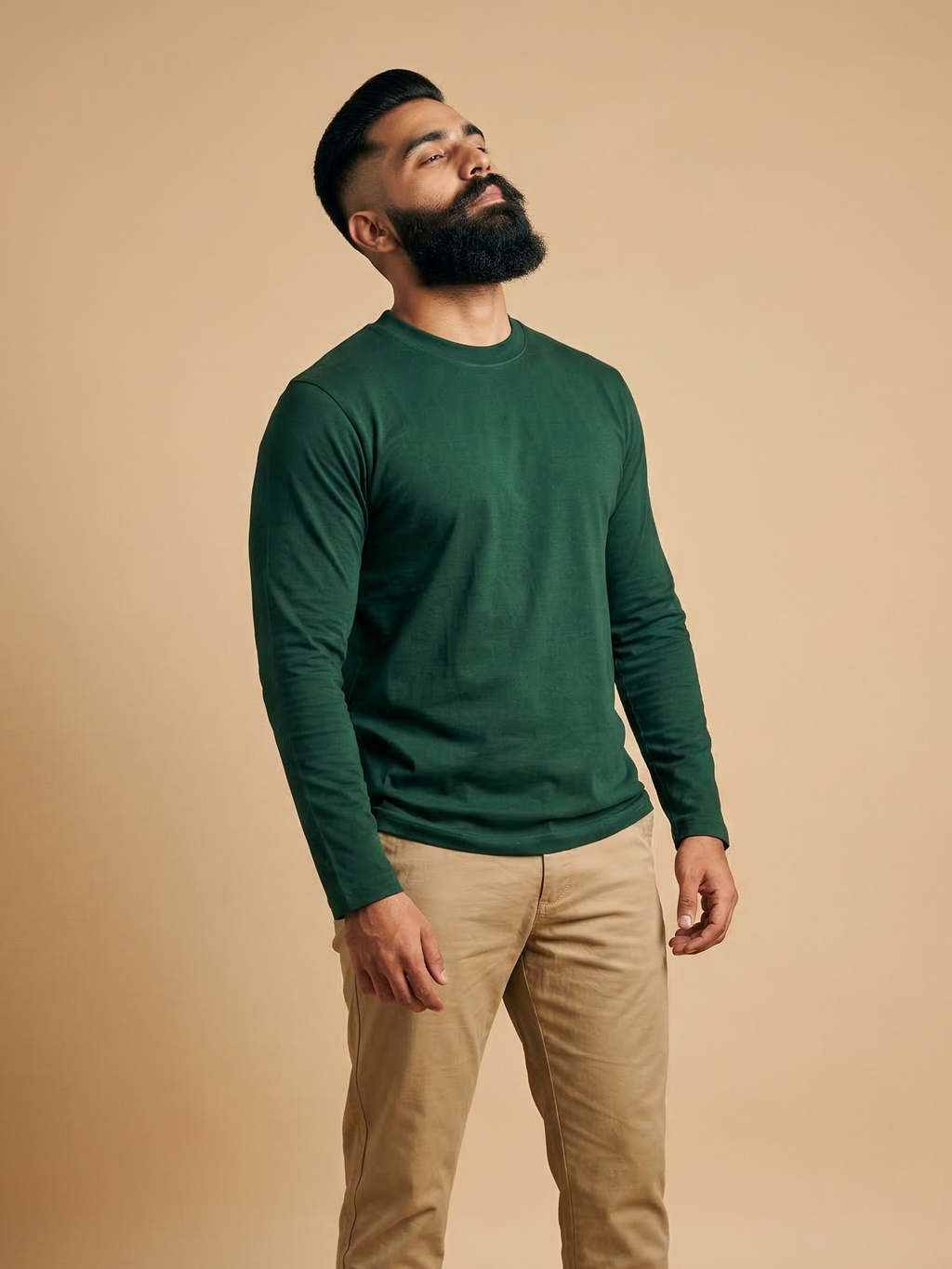 Full Sleeve Tee Bottle Green