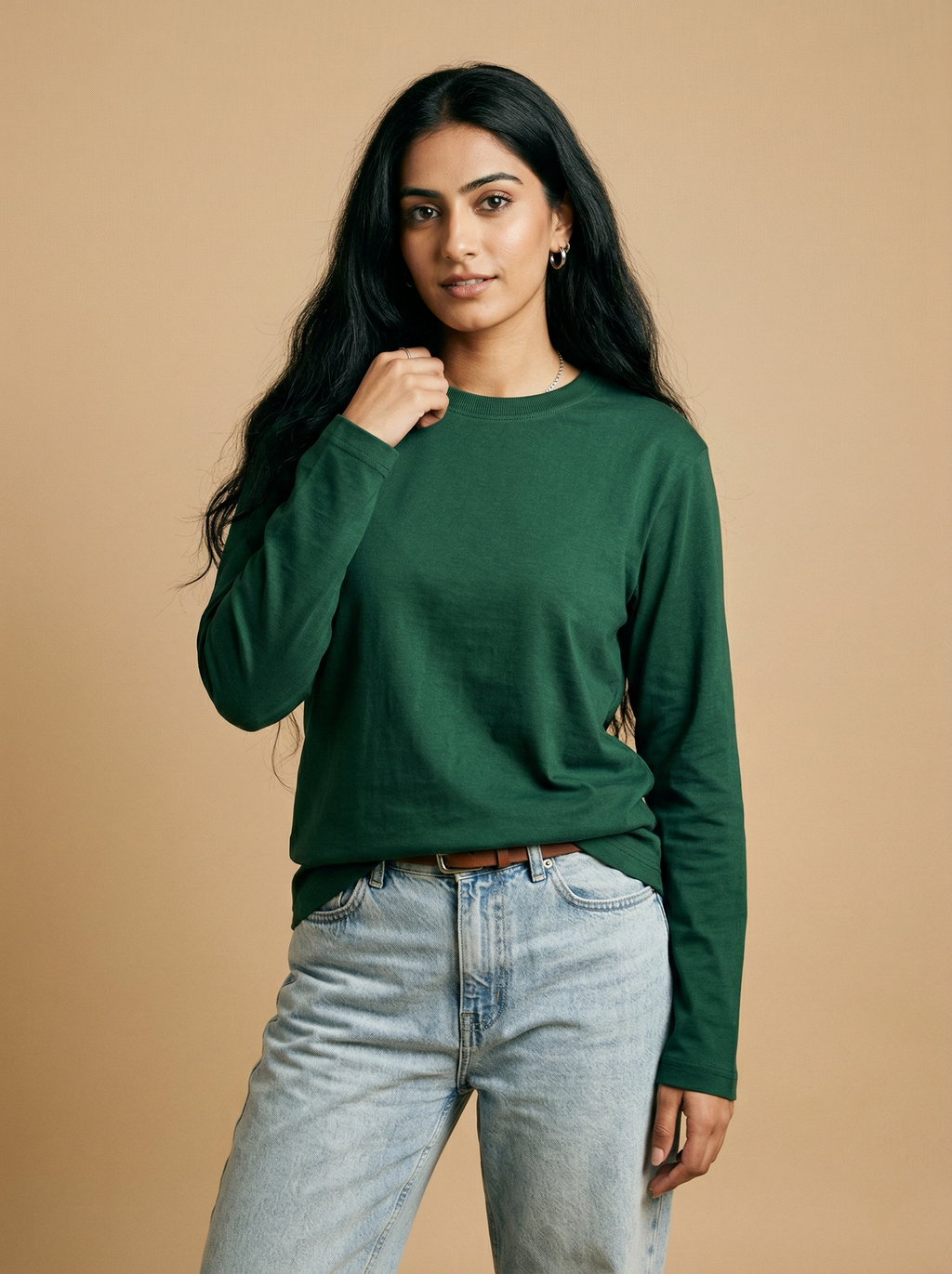 Full Sleeve Tee Bottle Green