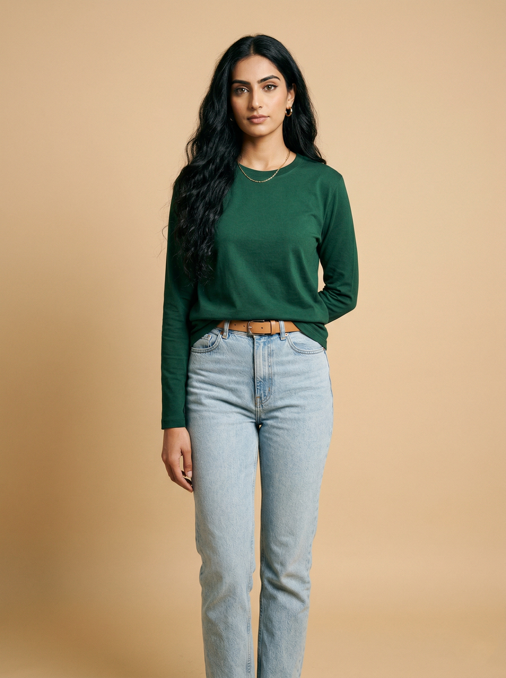 Full Sleeve Tee Bottle Green