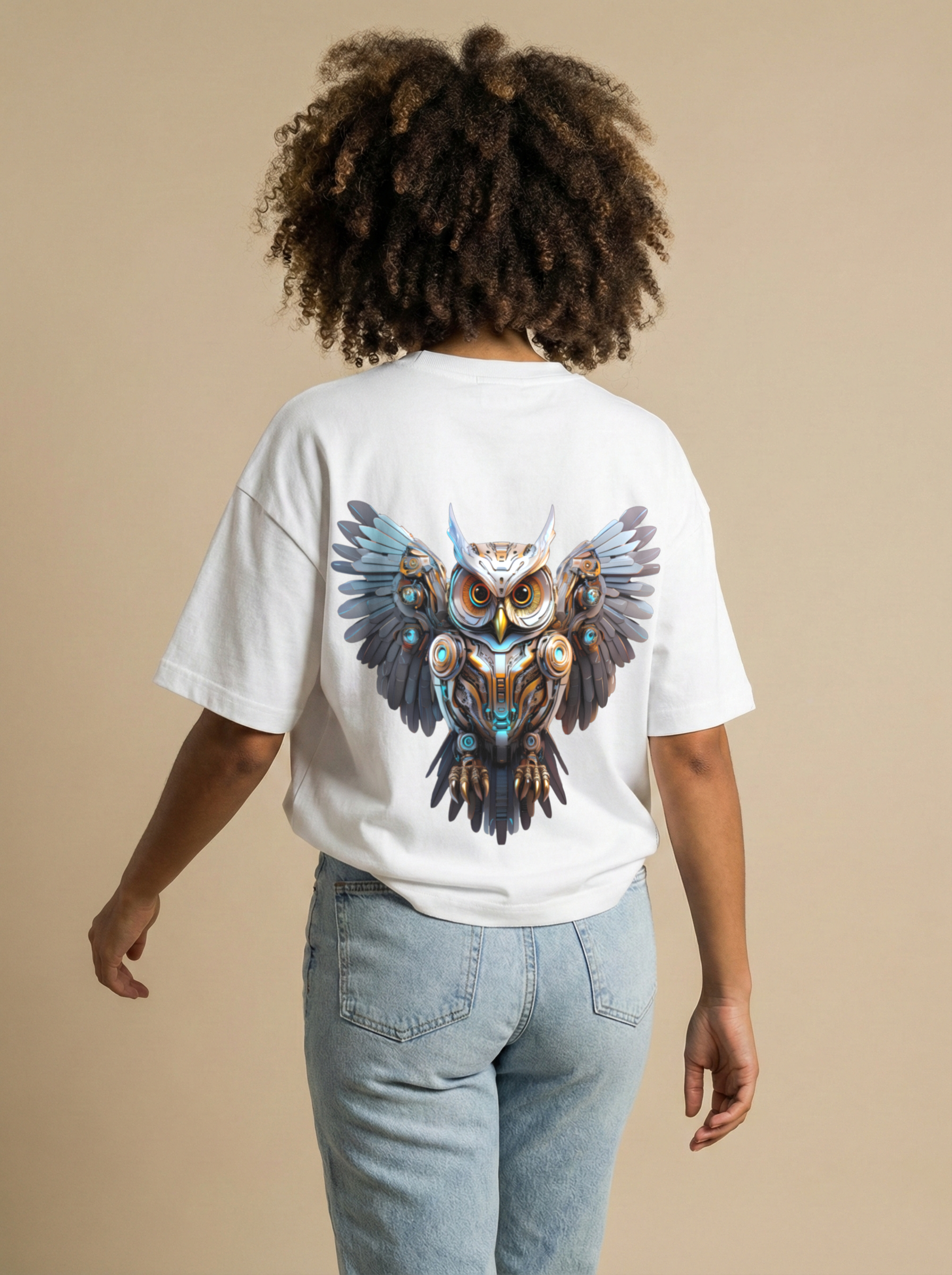Cyber Owl Oversized T-Shirt