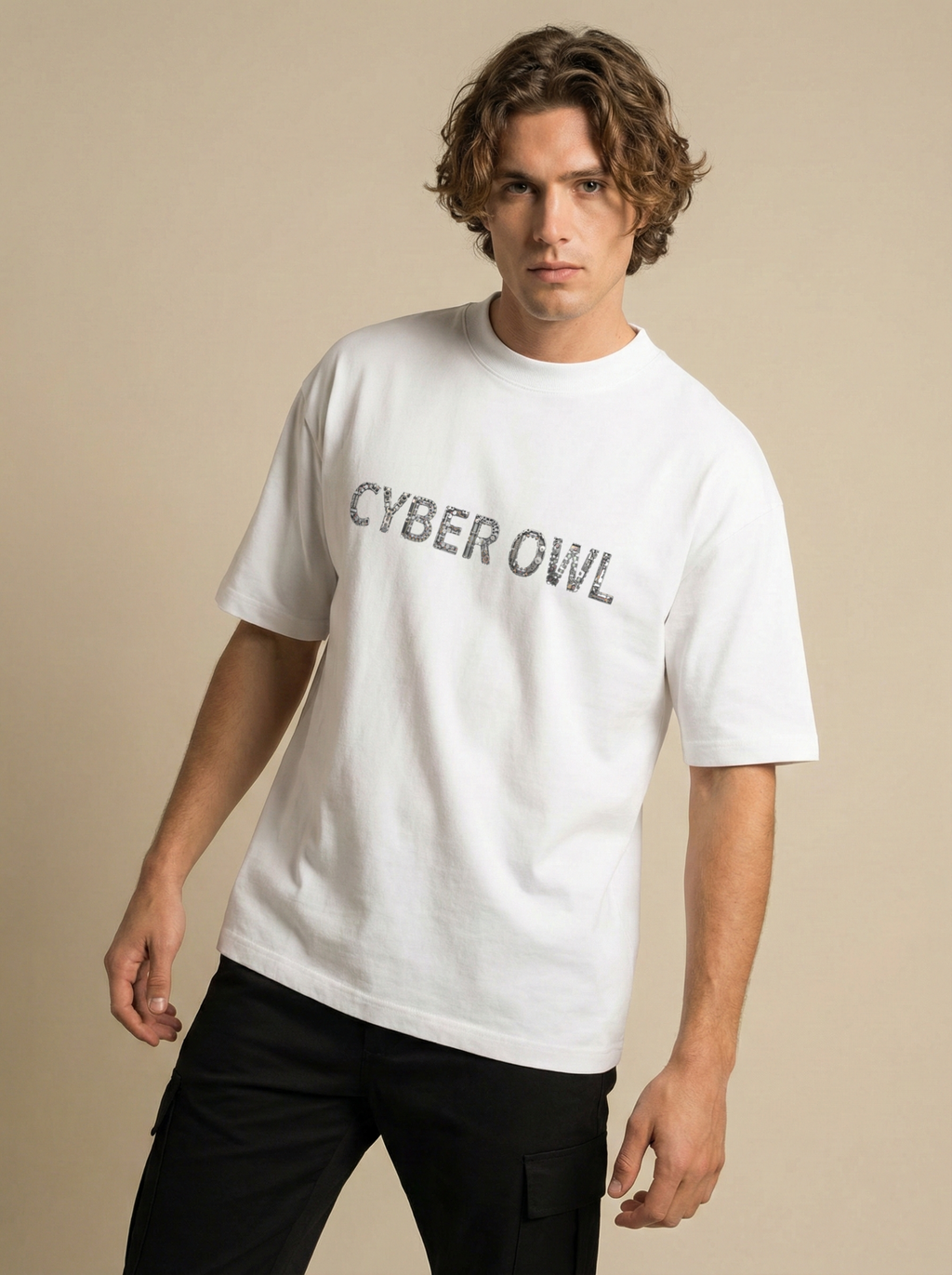 Cyber Owl Oversized T-Shirt
