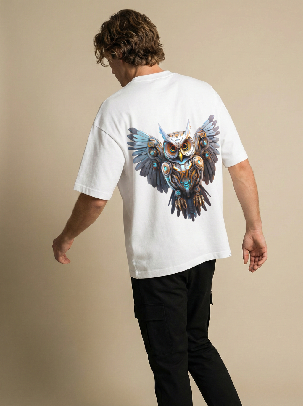 Cyber Owl Oversized T-Shirt