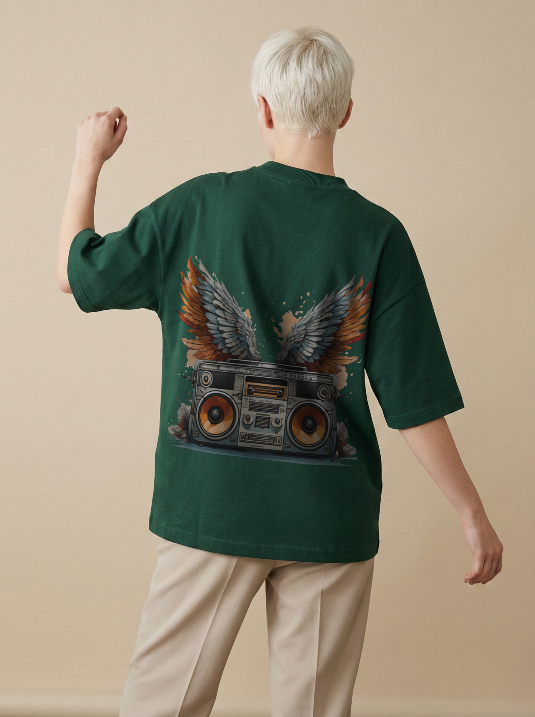 Boombox Angel Oversized T-Shirt
