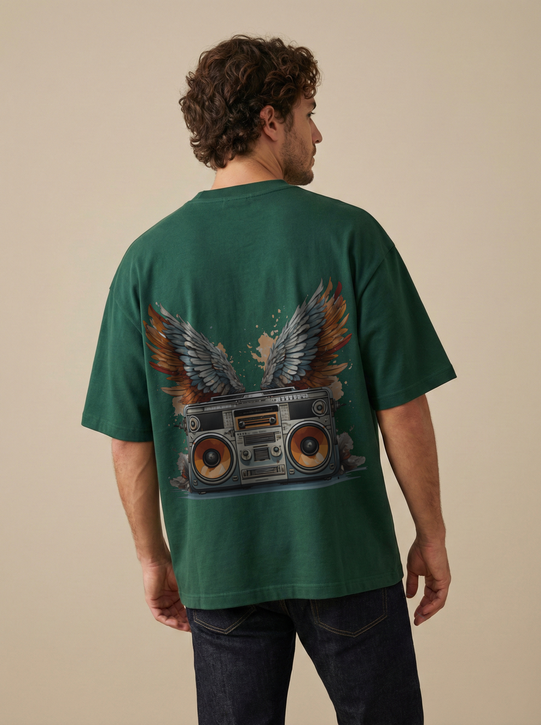 Boombox Angel Oversized T-Shirt