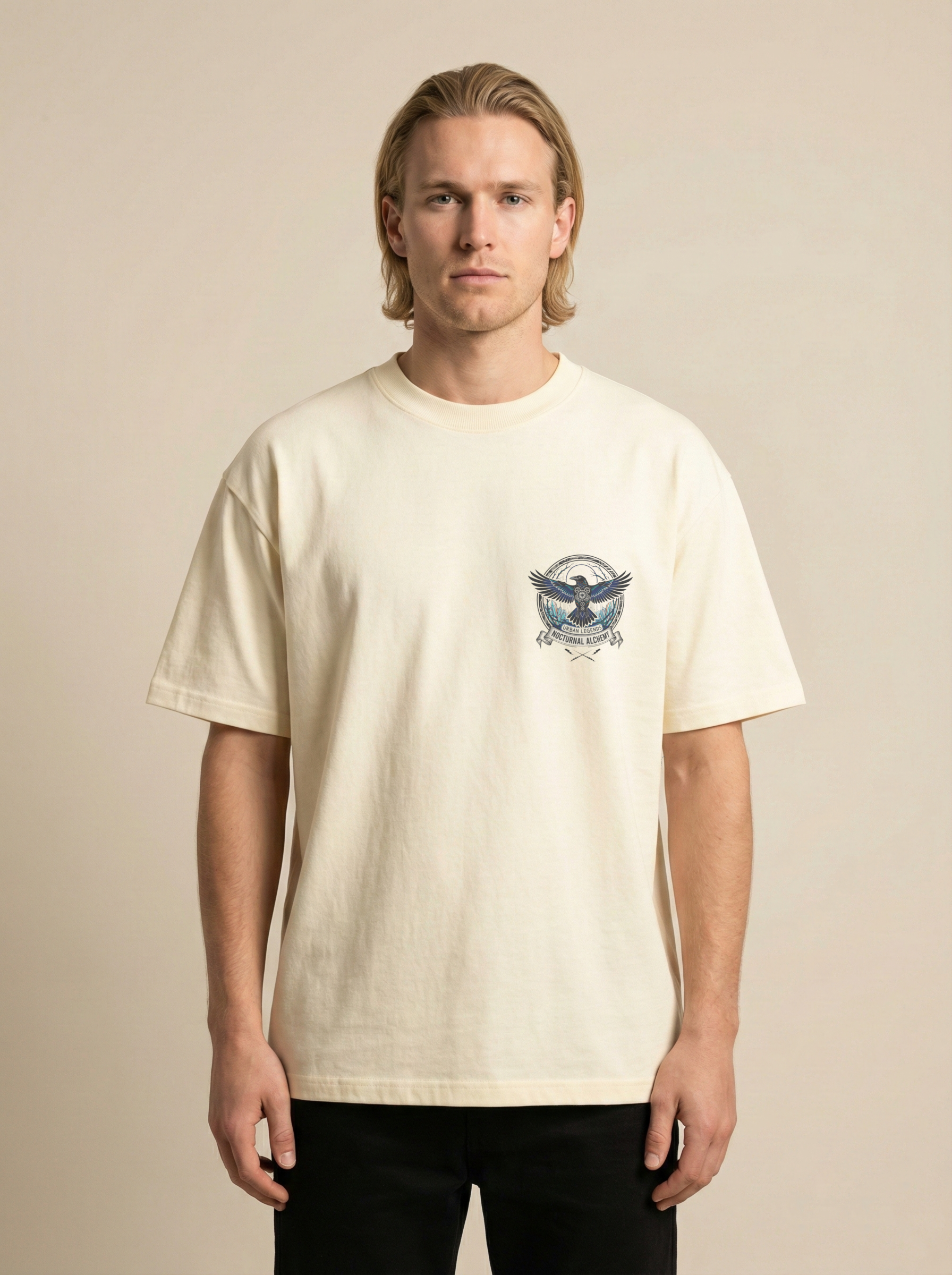 Alchemy Premium Terry Oversized Tee Off White