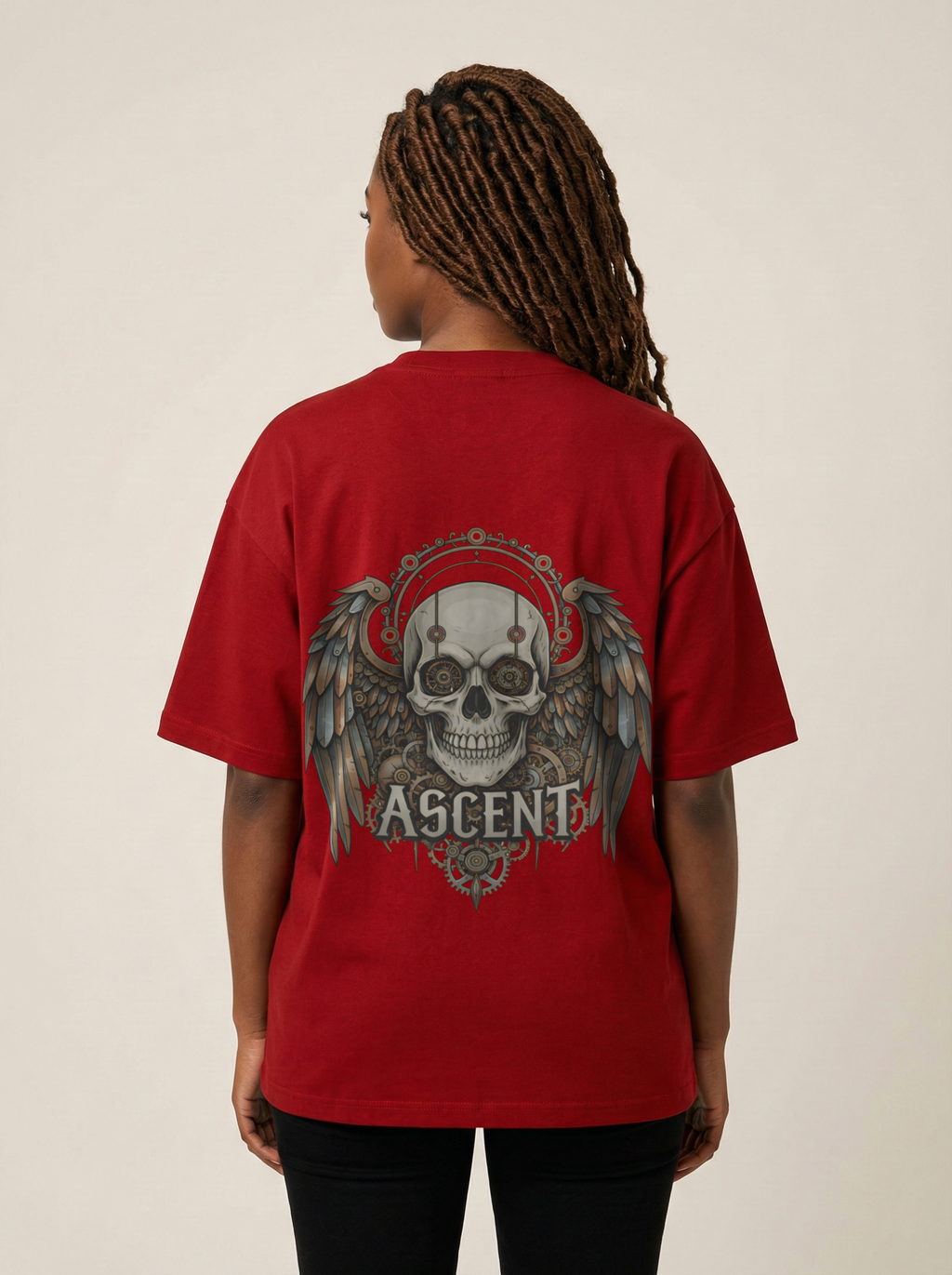 Ascent Premium Terry Oversized Tee Red