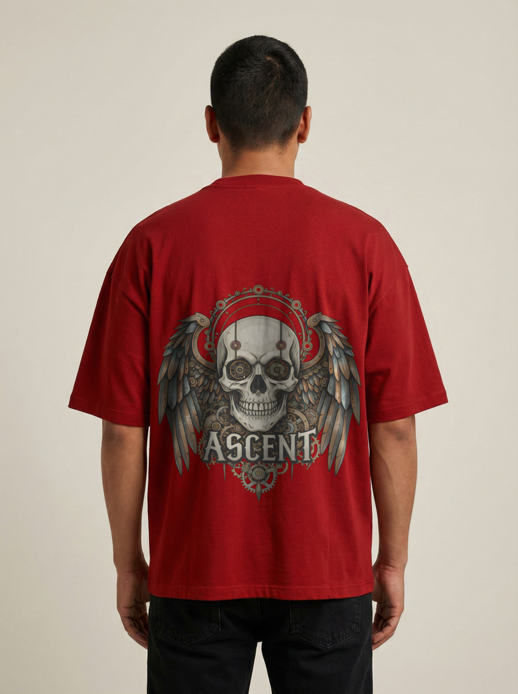 Ascent Premium Terry Oversized Tee Red
