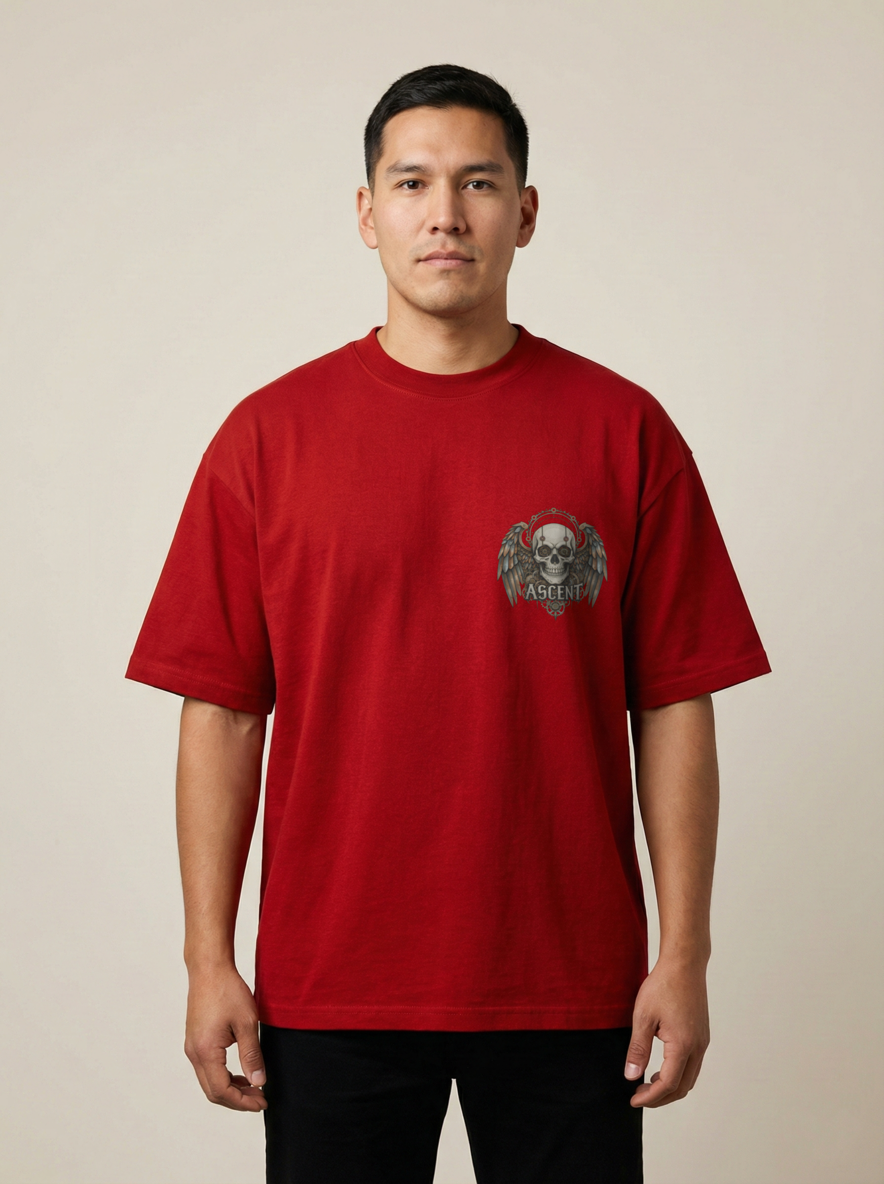 Ascent Premium Terry Oversized Tee Red