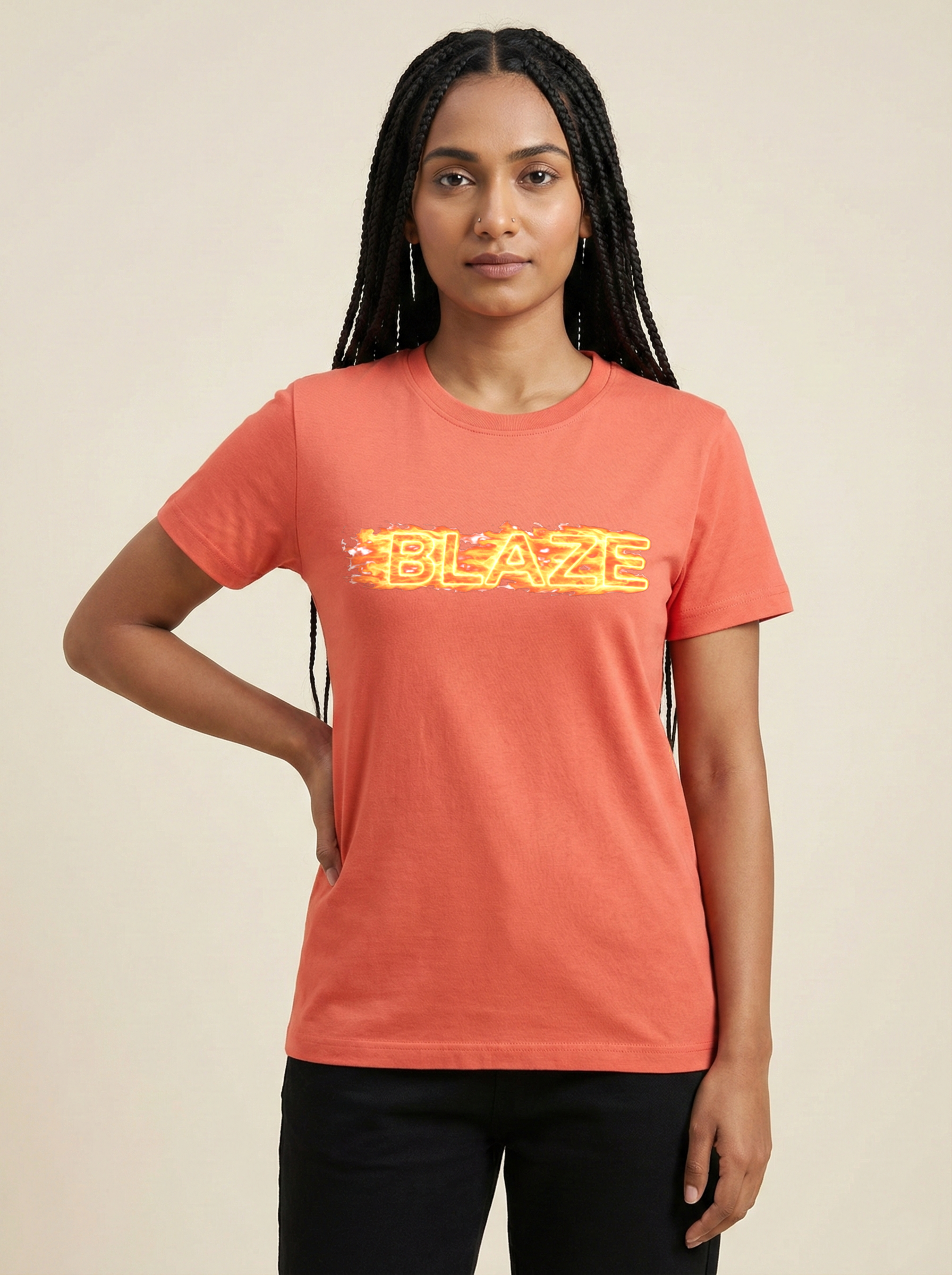 Blaze Classic Crew Tee Coral