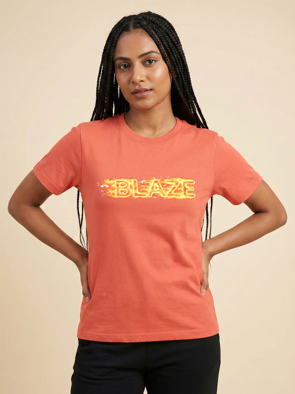 Blaze Classic Crew Tee Coral