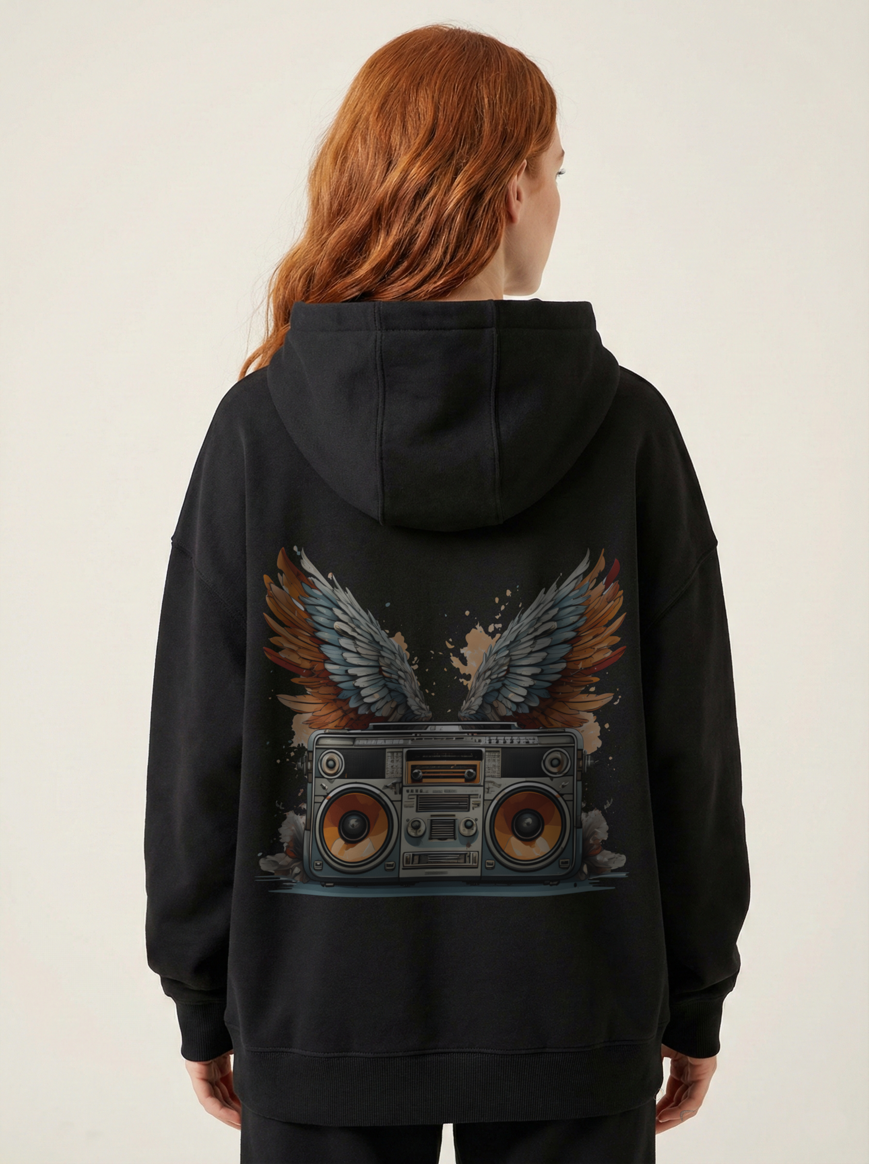 Boombox Angel Oversized Hoodie