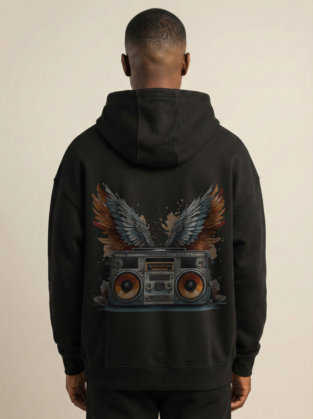 Boombox Angel Oversized Hoodie
