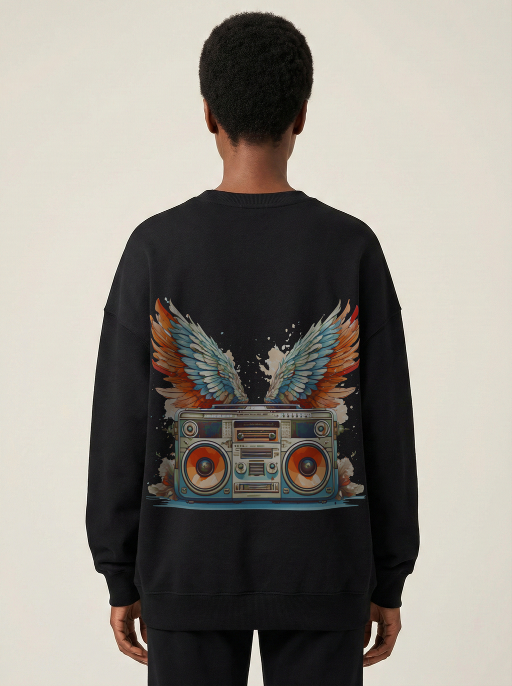Boombox Angel Oversized Sweatshirt