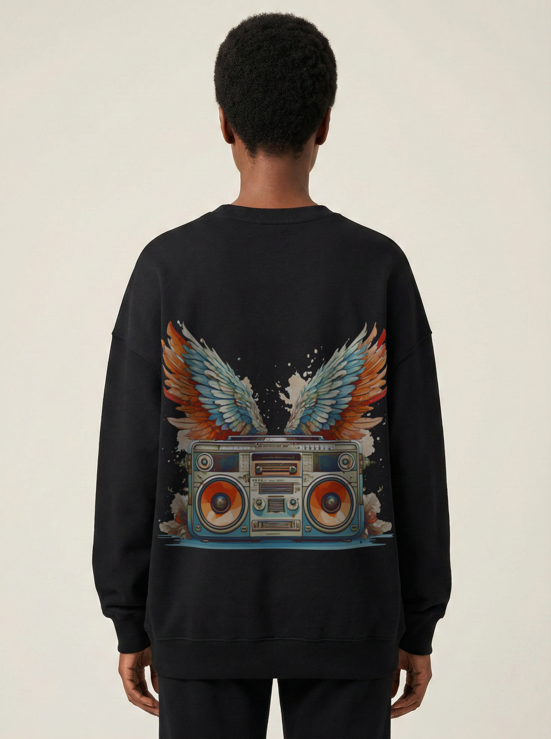 Boombox Angel Oversized Sweatshirt