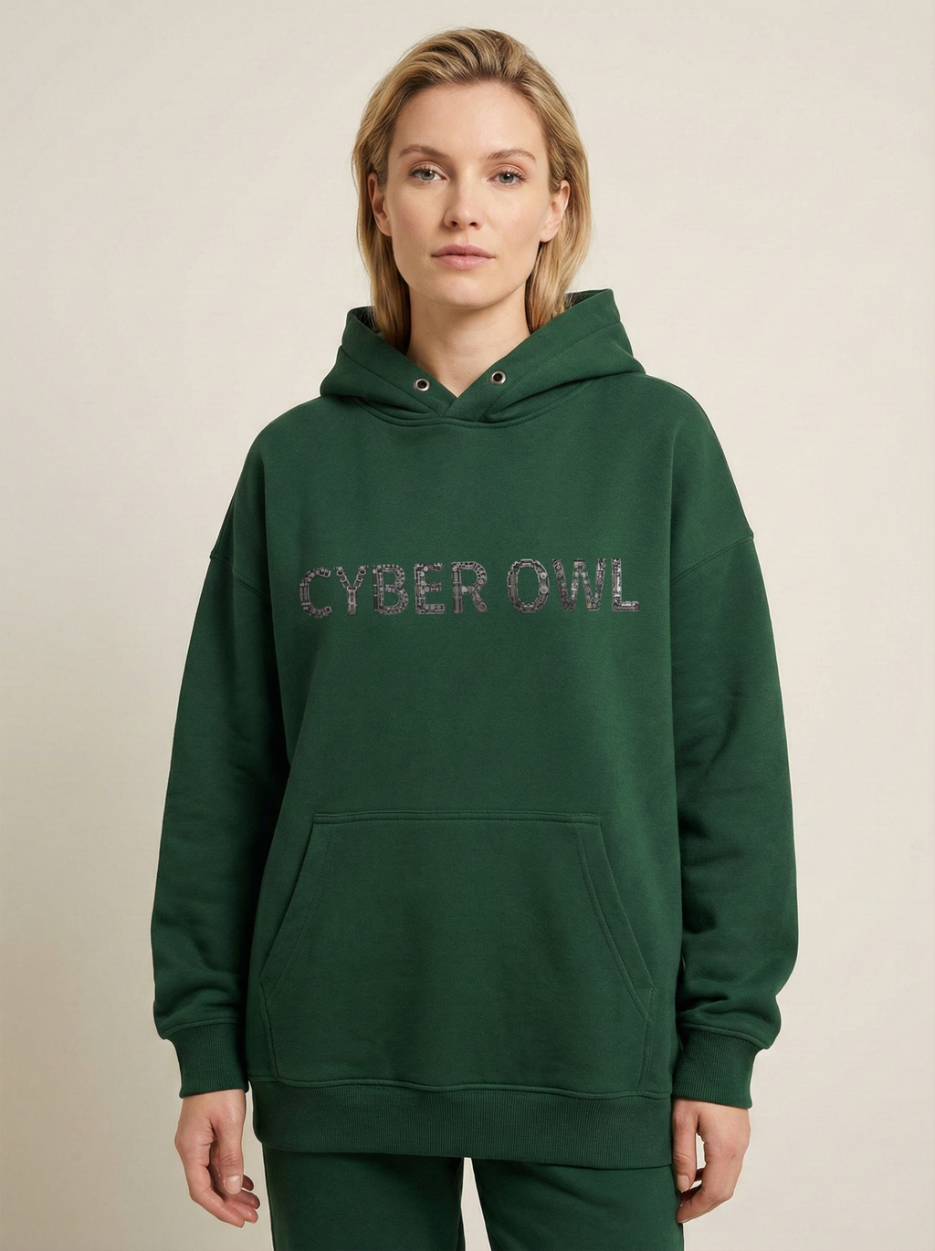Cyber Owl Oversized Hoodie