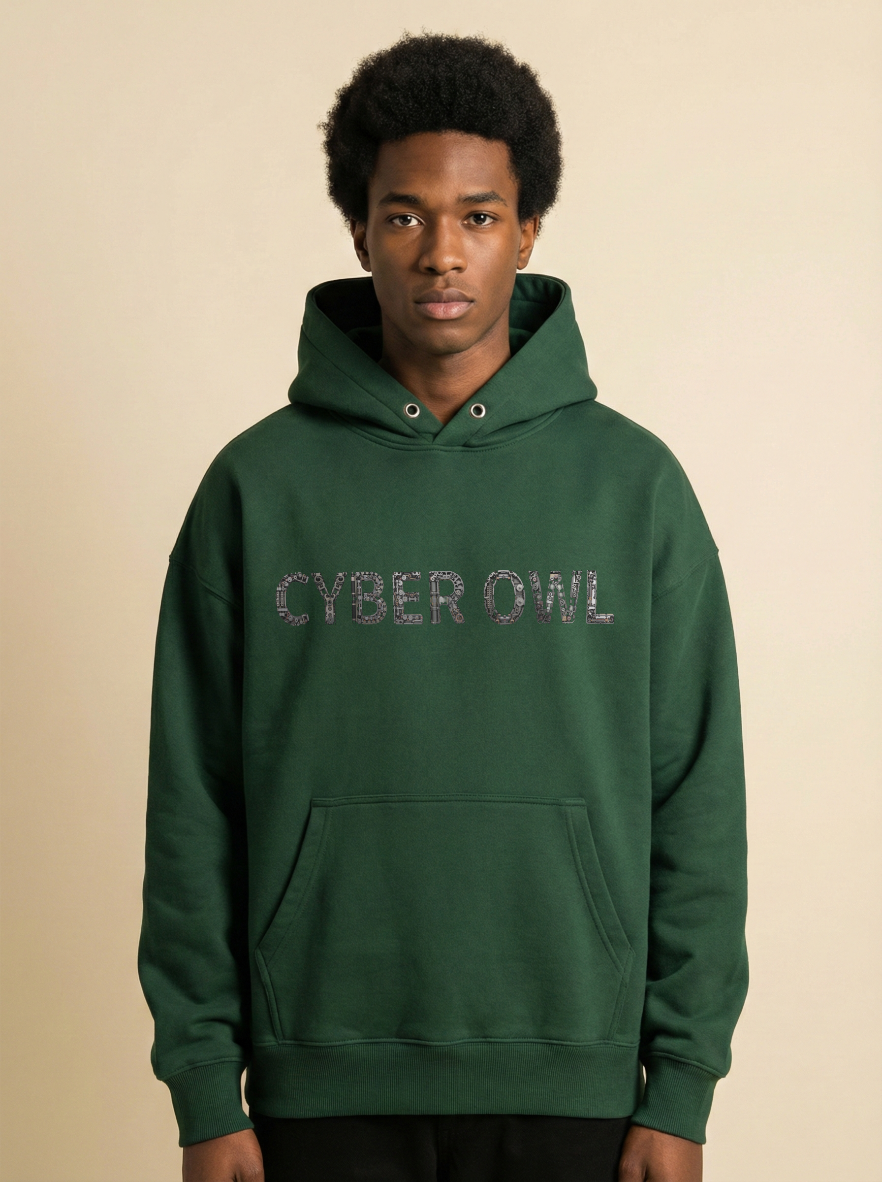 Cyber Owl Oversized Hoodie