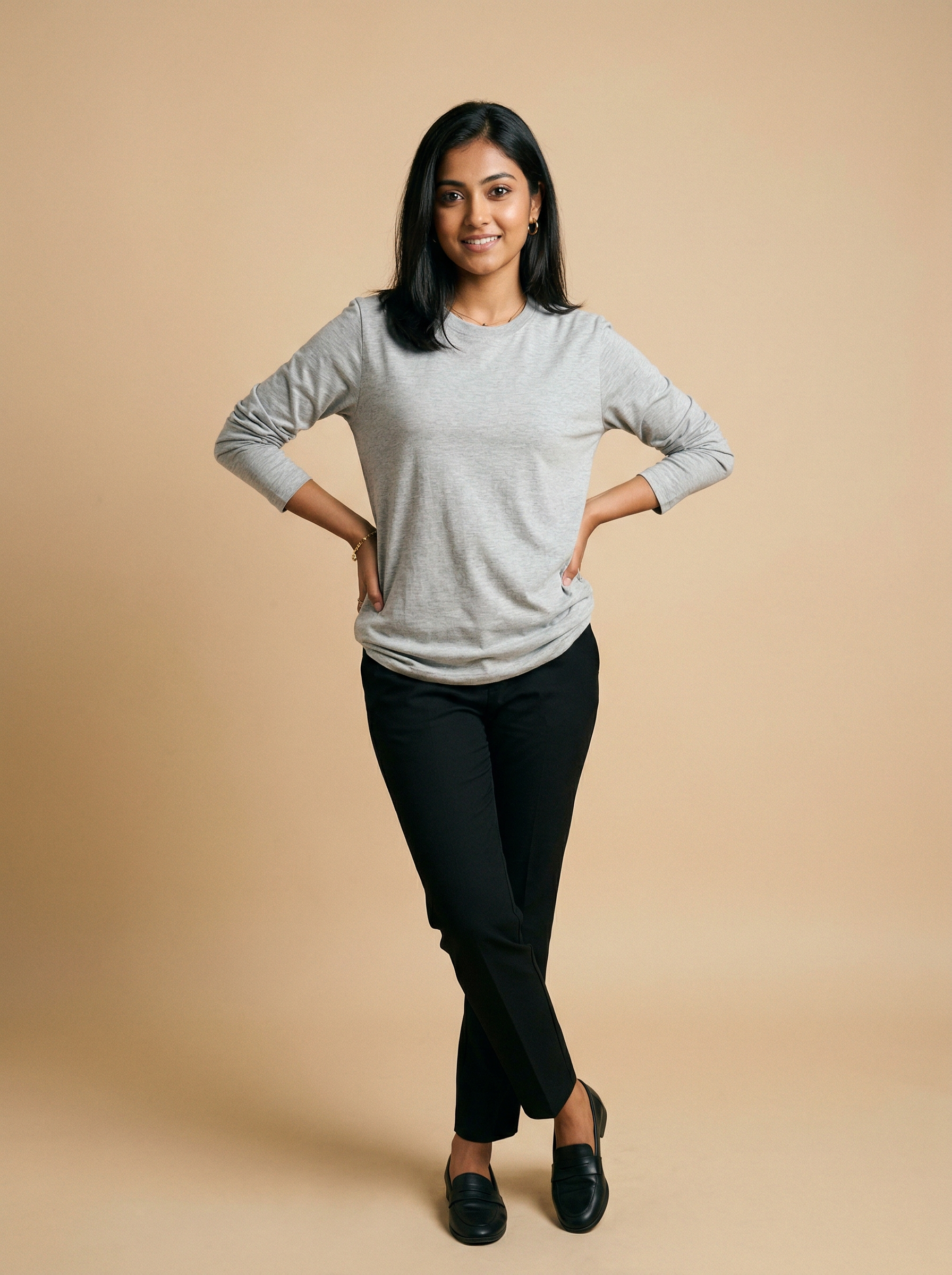 Full Sleeve Tee Grey Melange