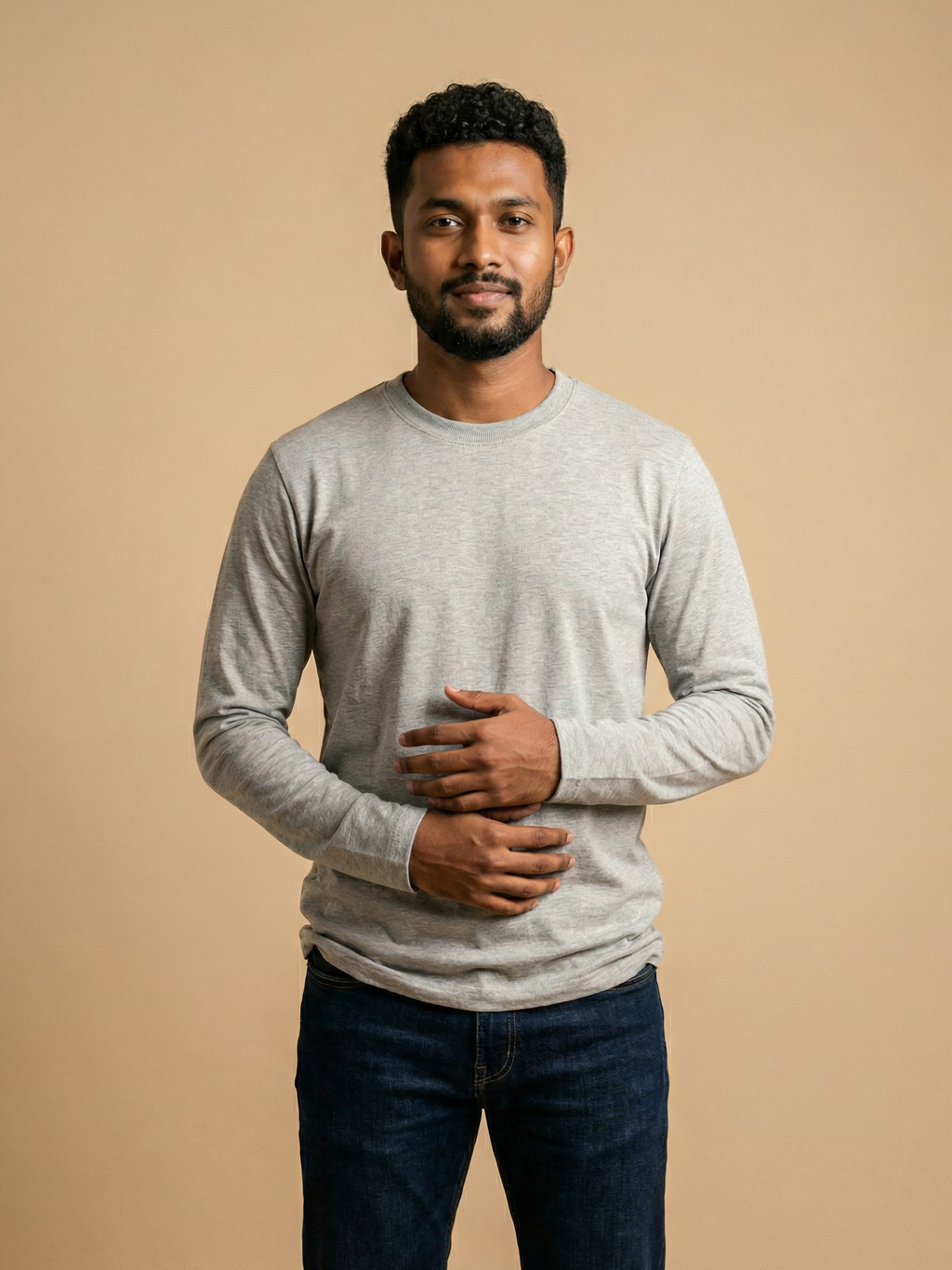 Full Sleeve Tee Grey Melange