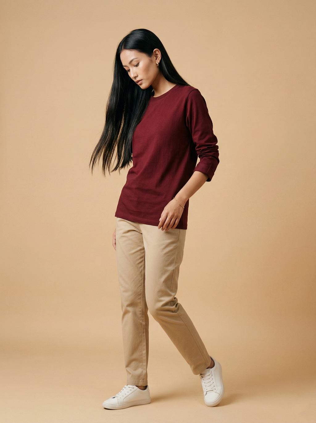 Full Sleeve Tee Maroon