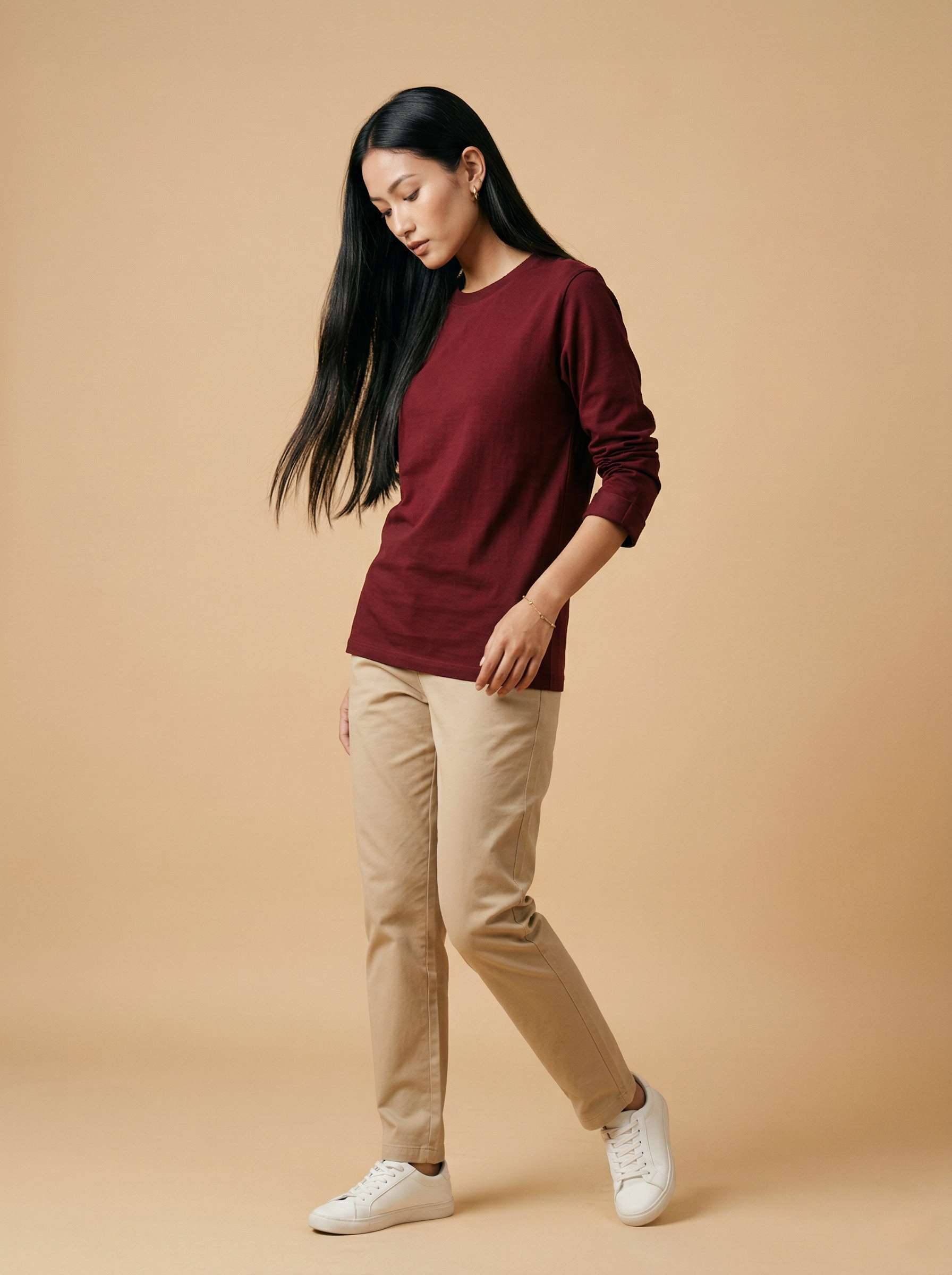 Full Sleeve Tee Maroon