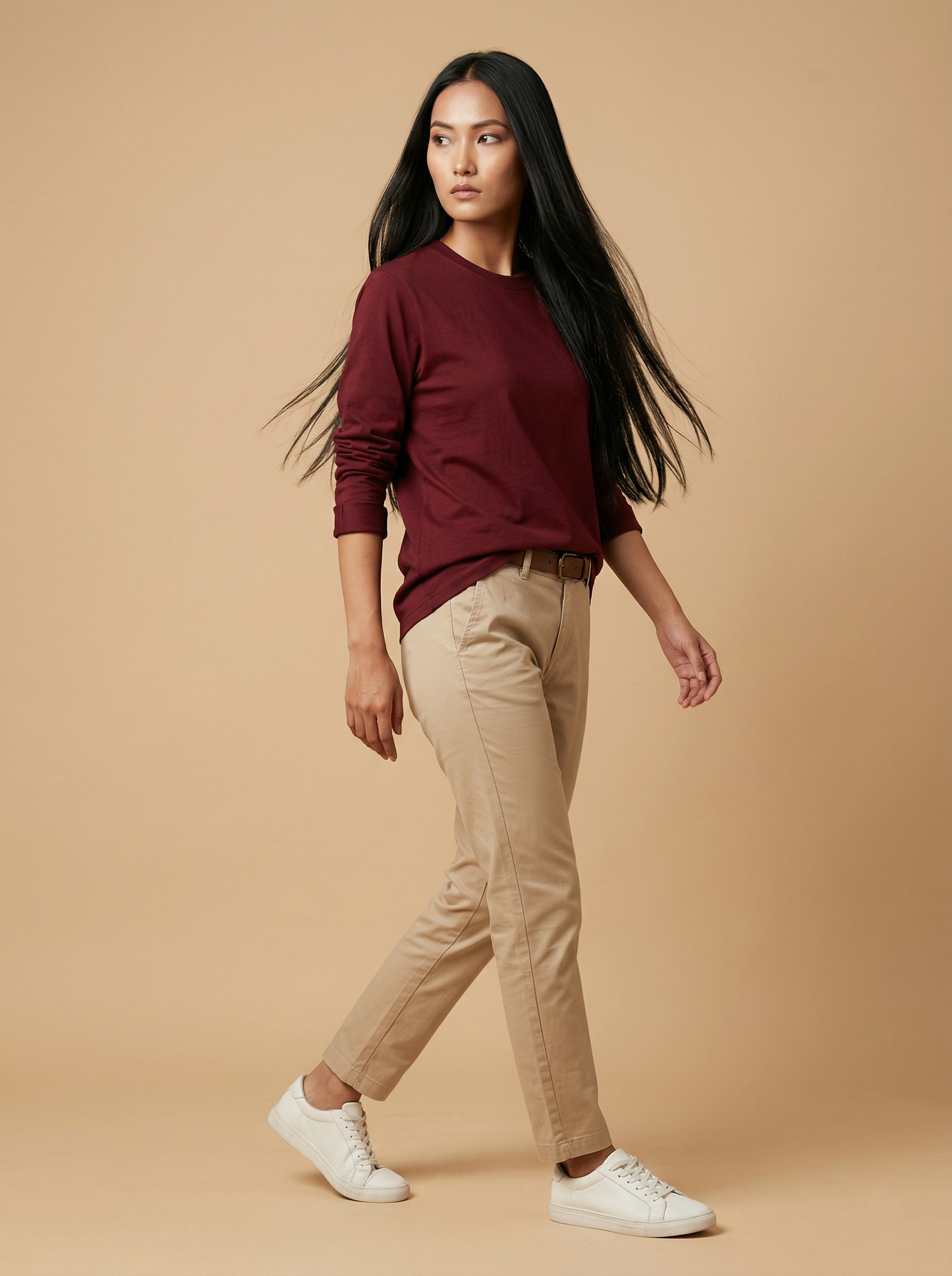 Full Sleeve Tee Maroon