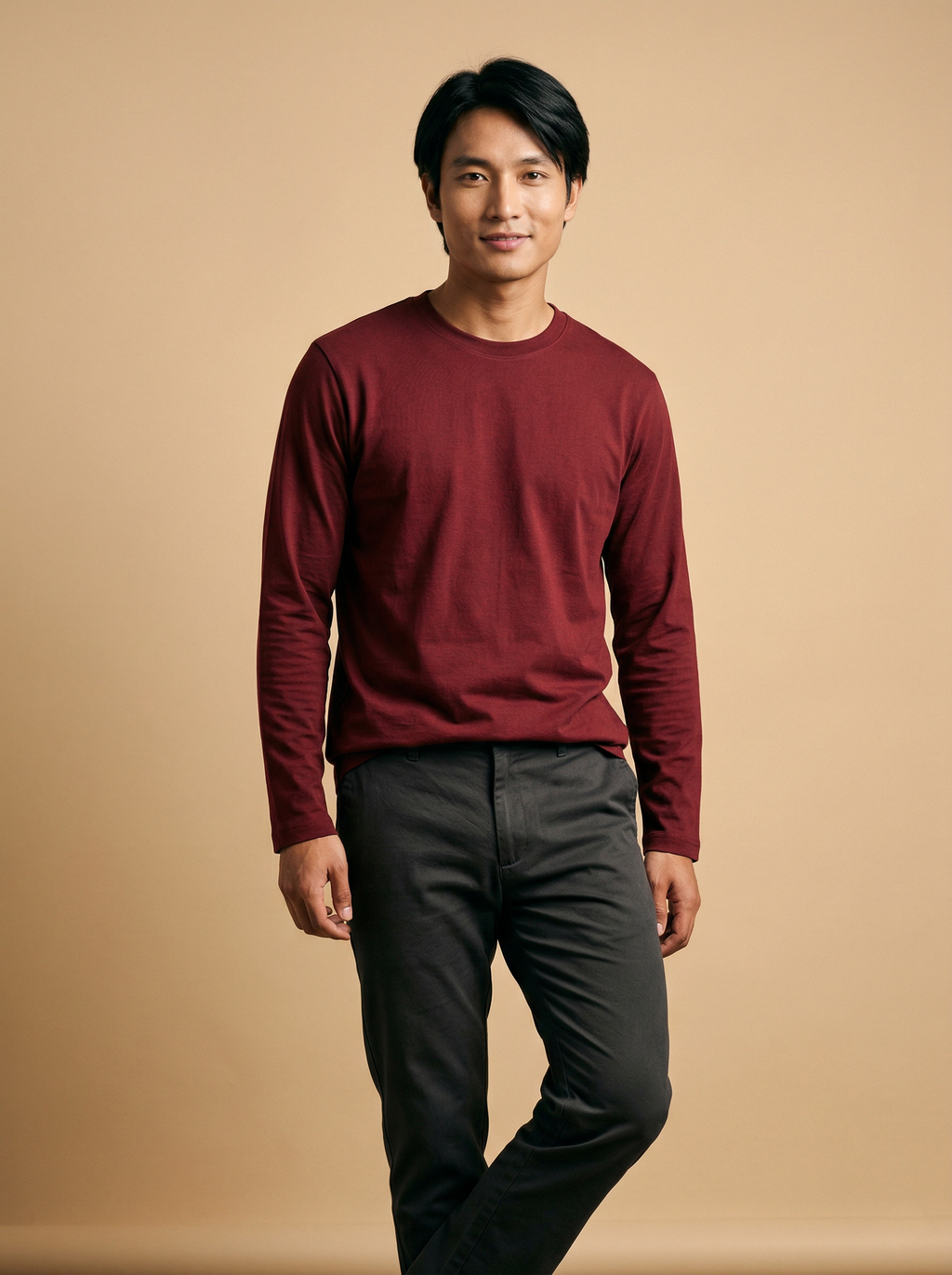 Full Sleeve Tee Maroon