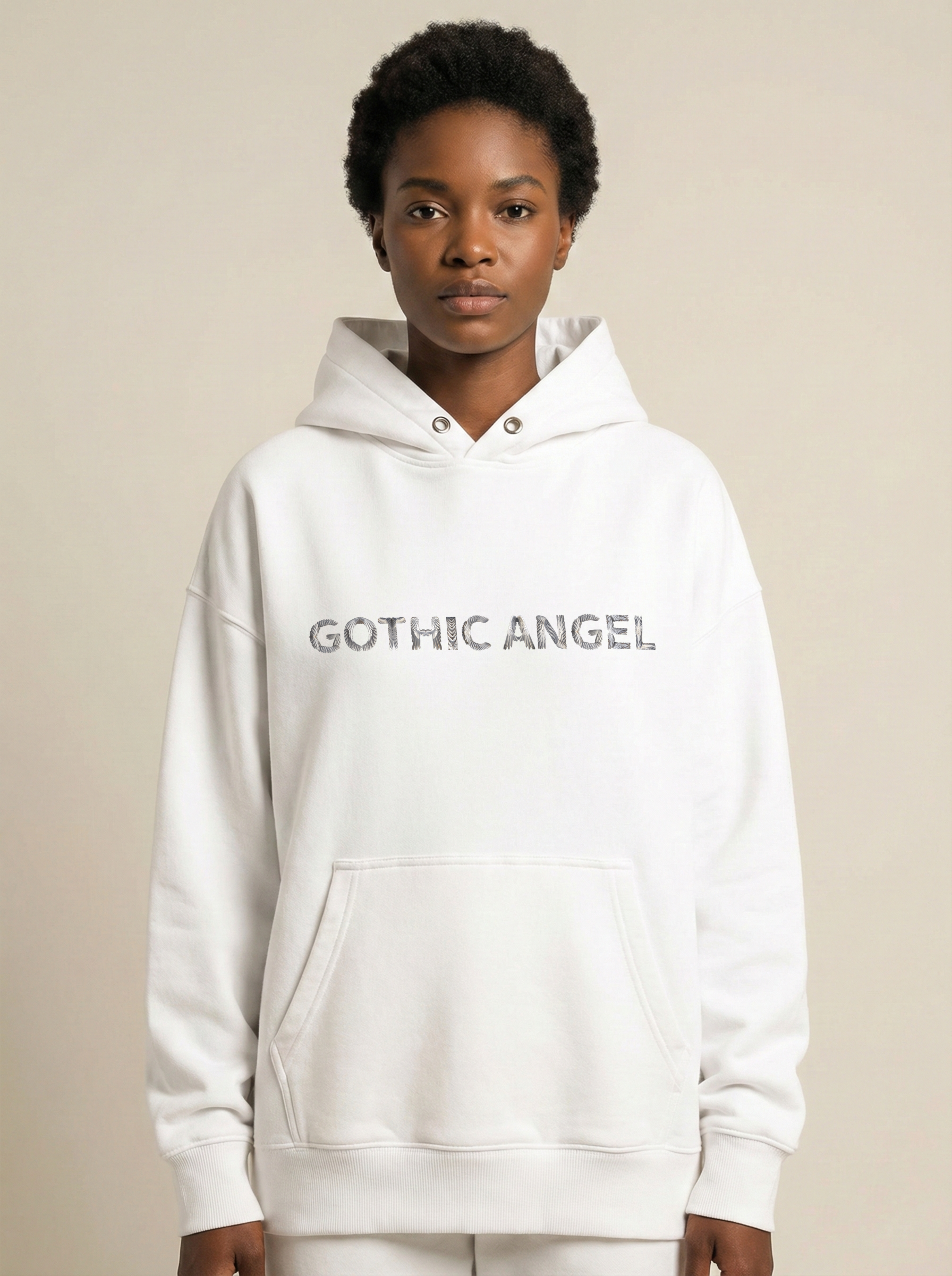 Gothic Angel Oversized Hoodie