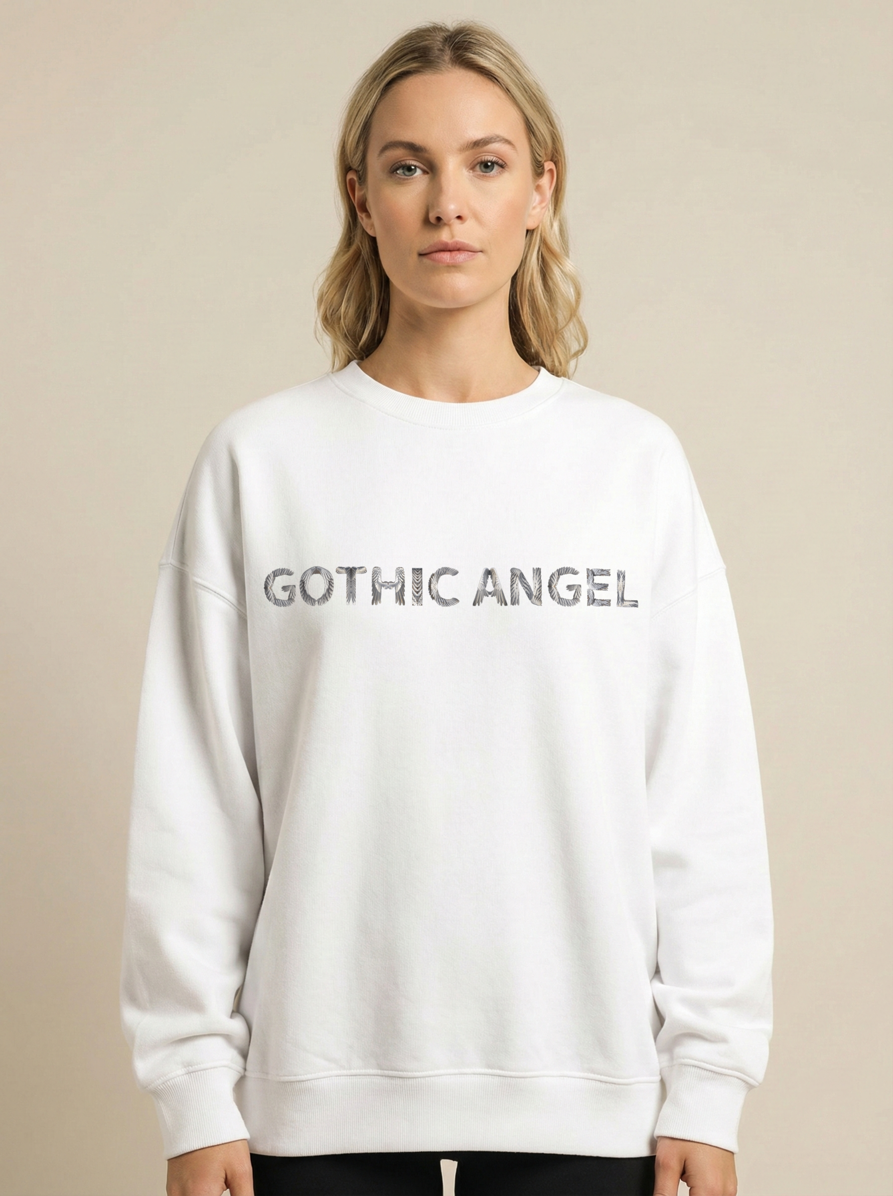 Gothic Angel Oversized Sweatshirt