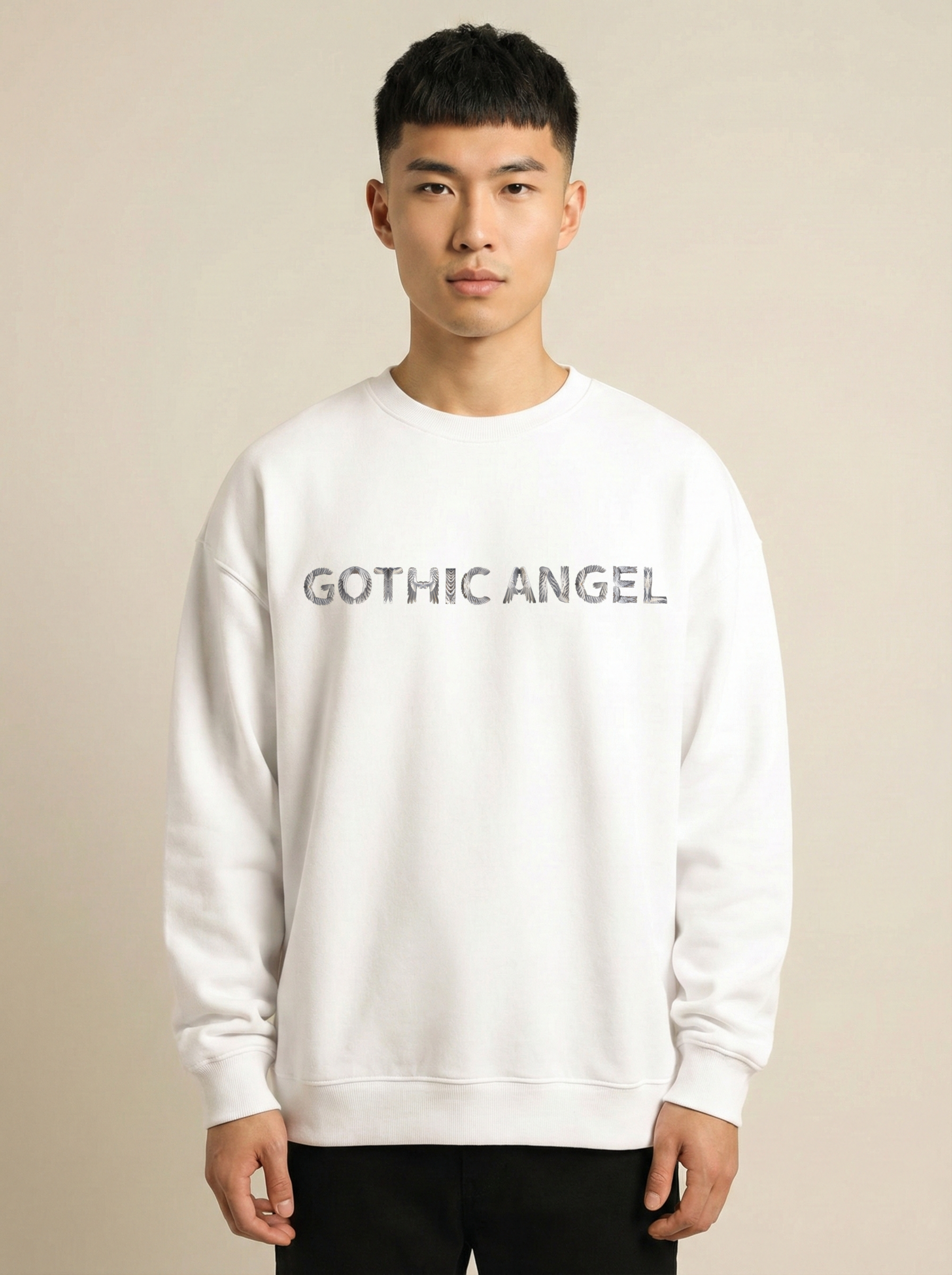 Gothic Angel Oversized Sweatshirt