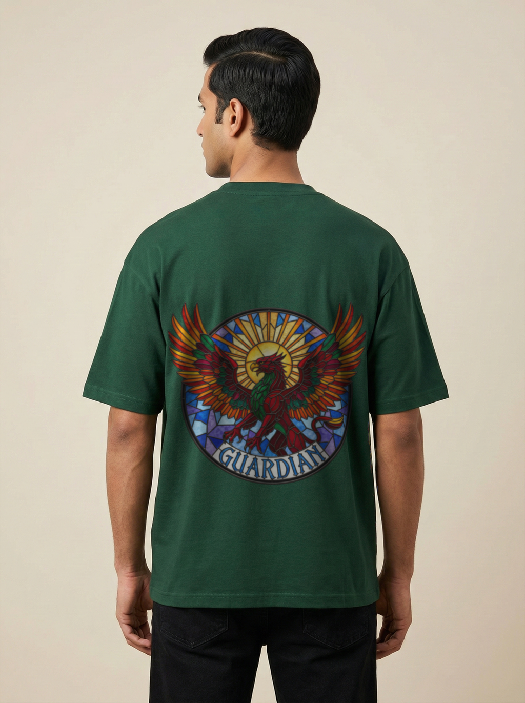 Guardian Premium Terry Oversized Tee Bottle Green