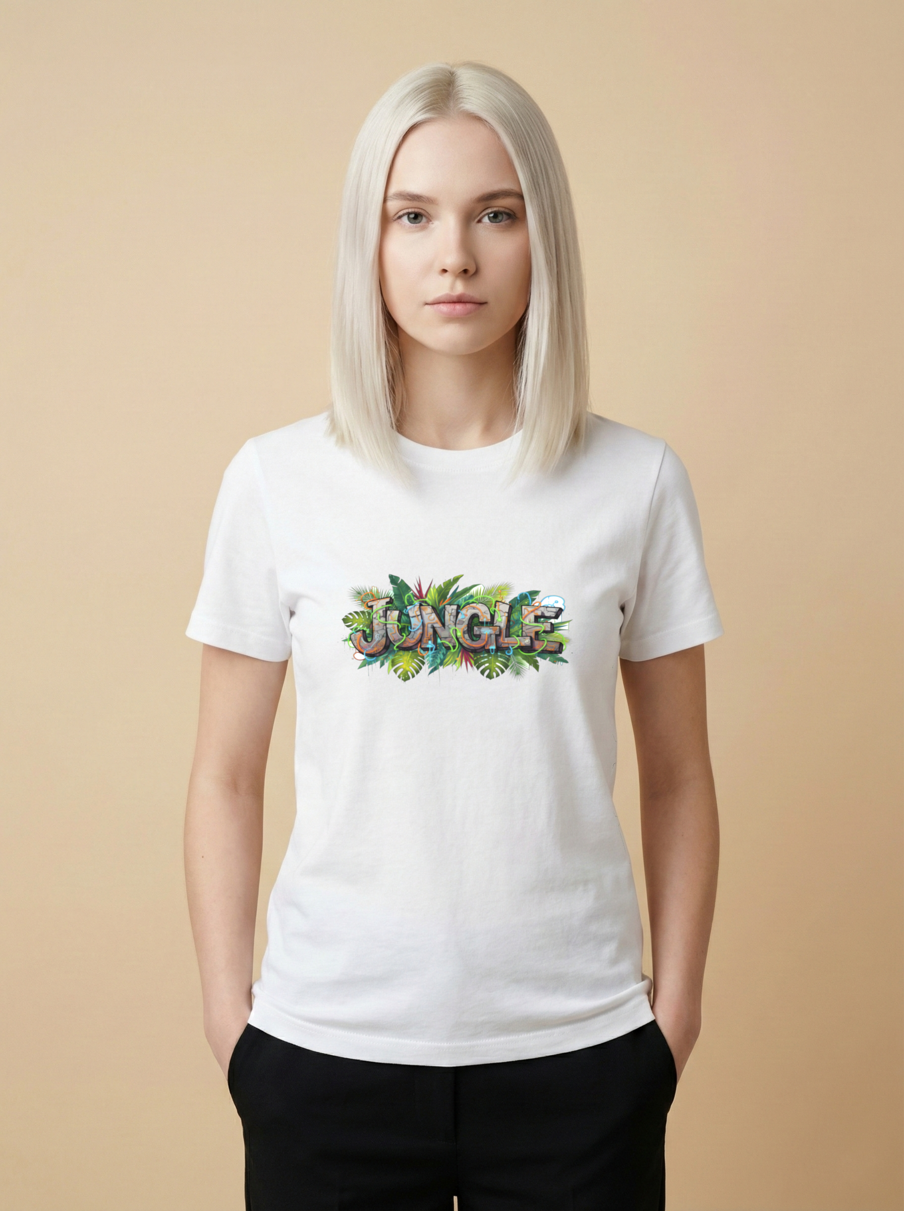 Jungle Classic Crew Tee White