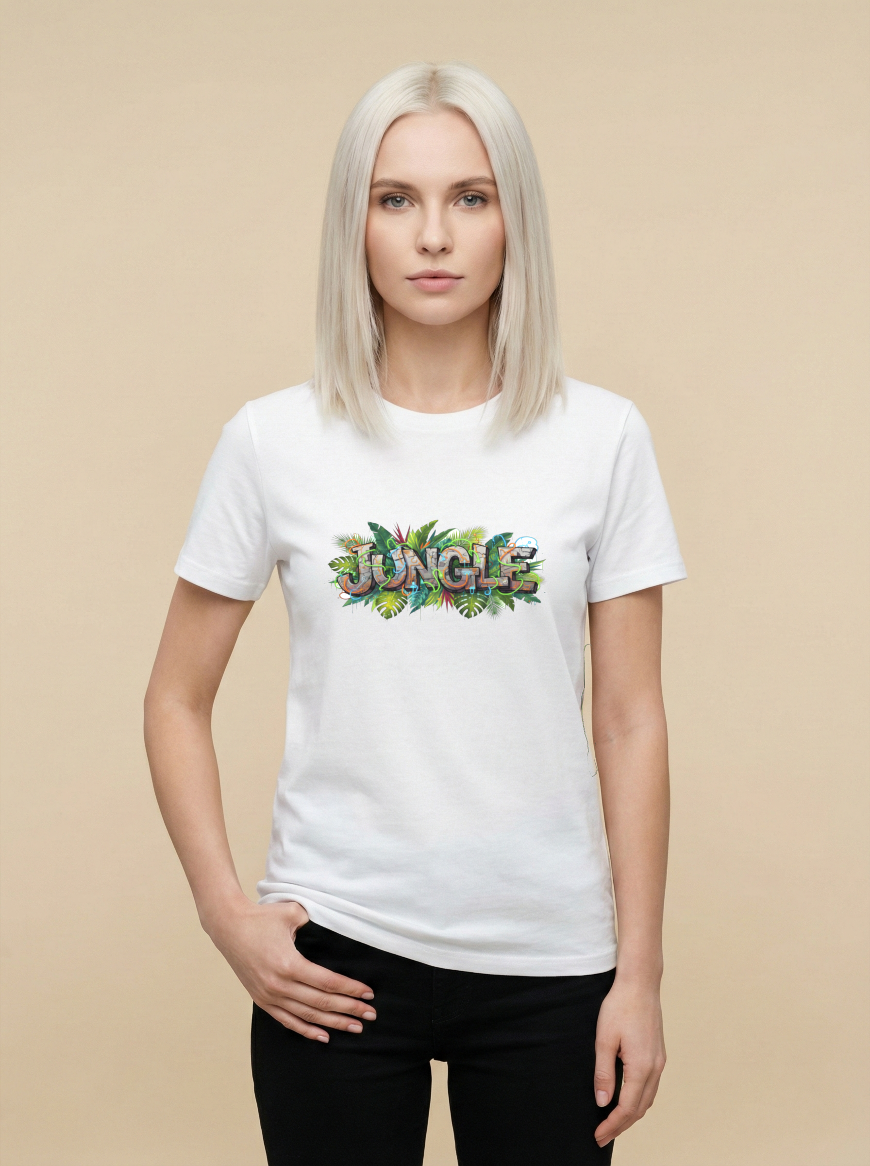 Jungle Classic Crew Tee White