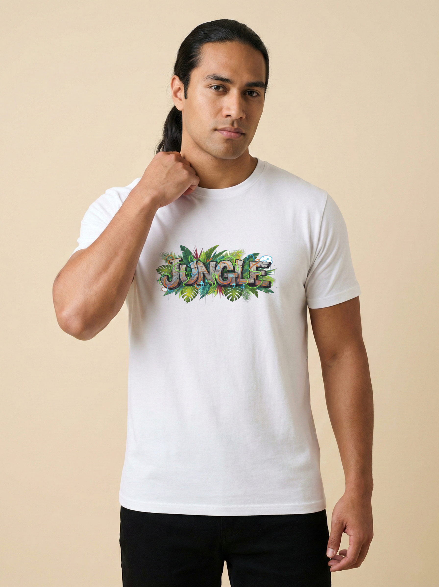Jungle Classic Crew Tee White