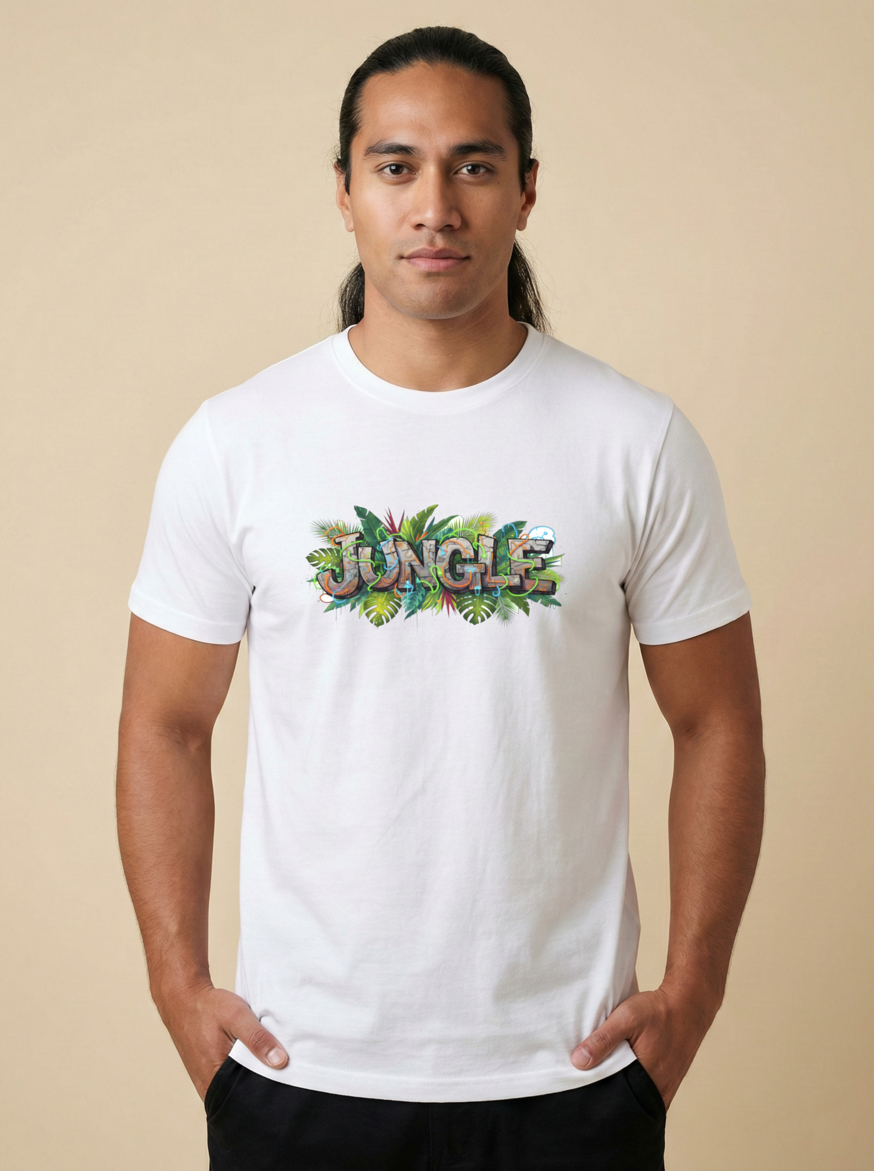 Jungle Classic Crew Tee White