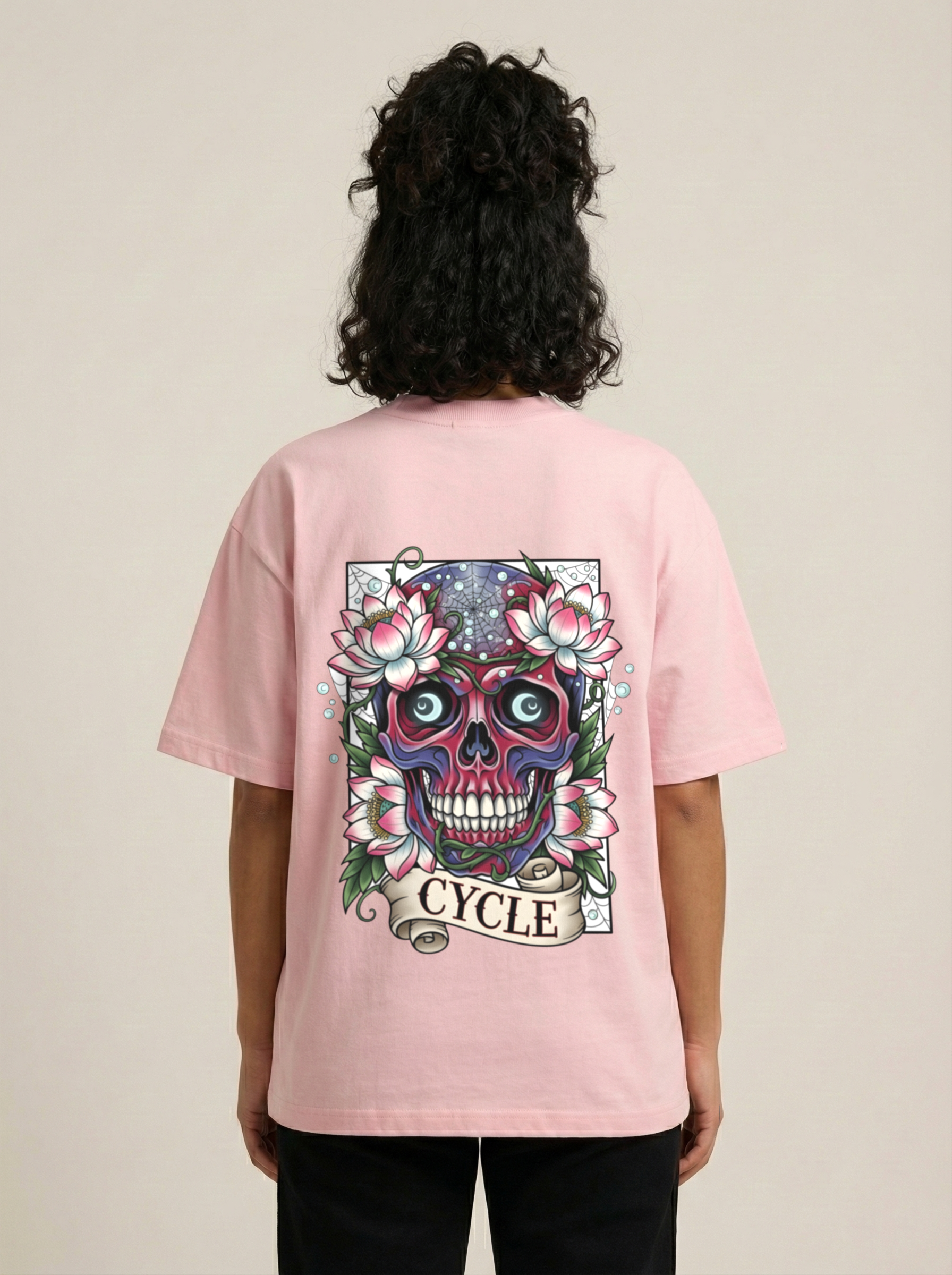 Life Cycle Premium Terry Oversized Tee Light Baby Pink