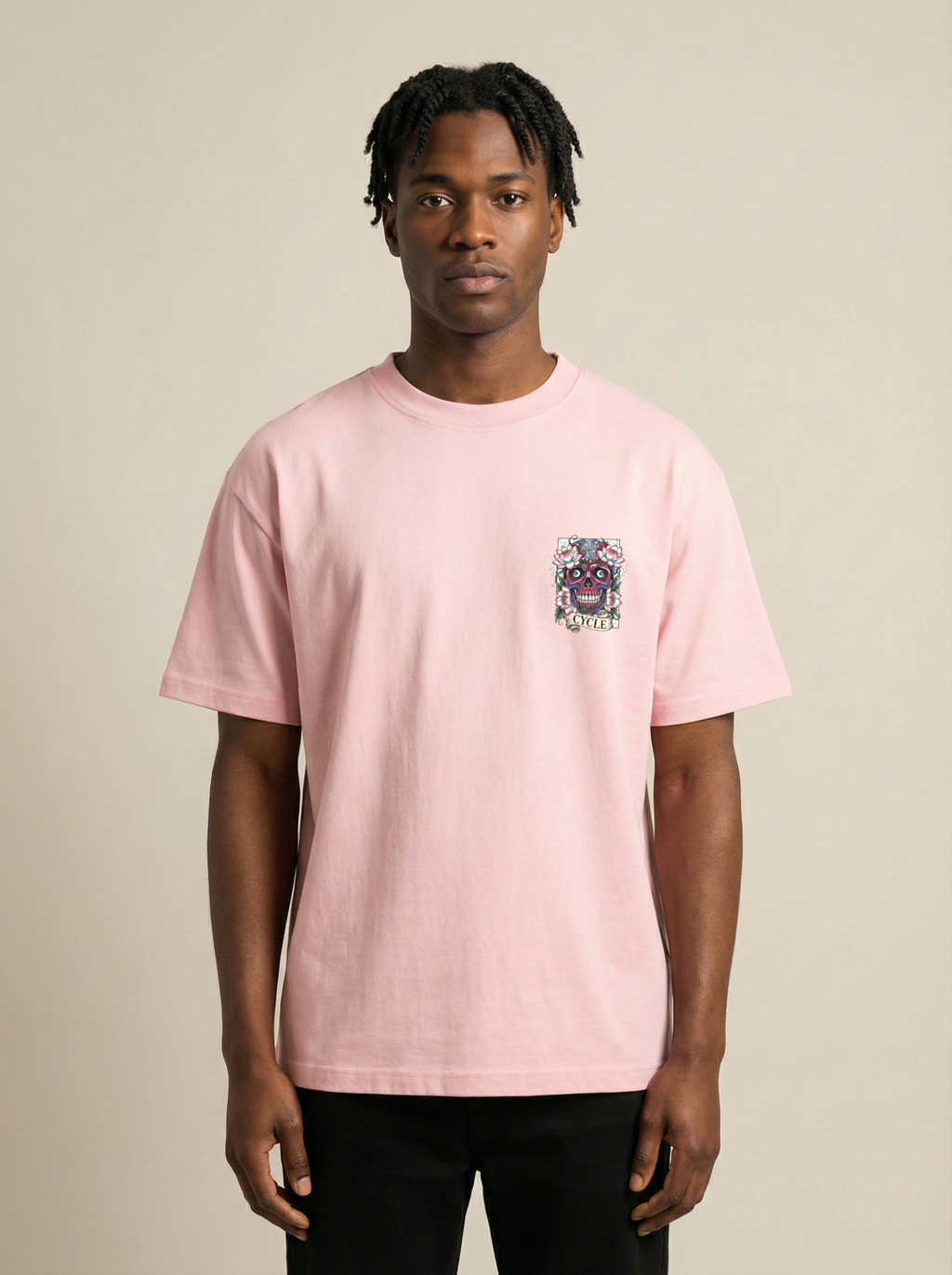 Life Cycle Premium Terry Oversized Tee Light Baby Pink