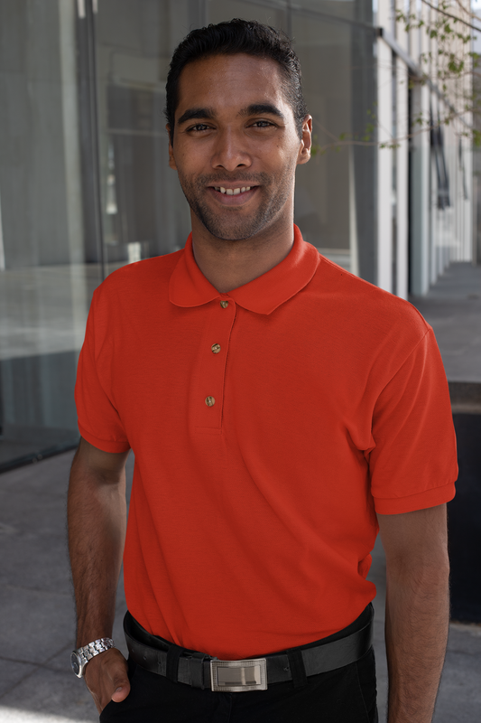 Mens Polo Brick Red