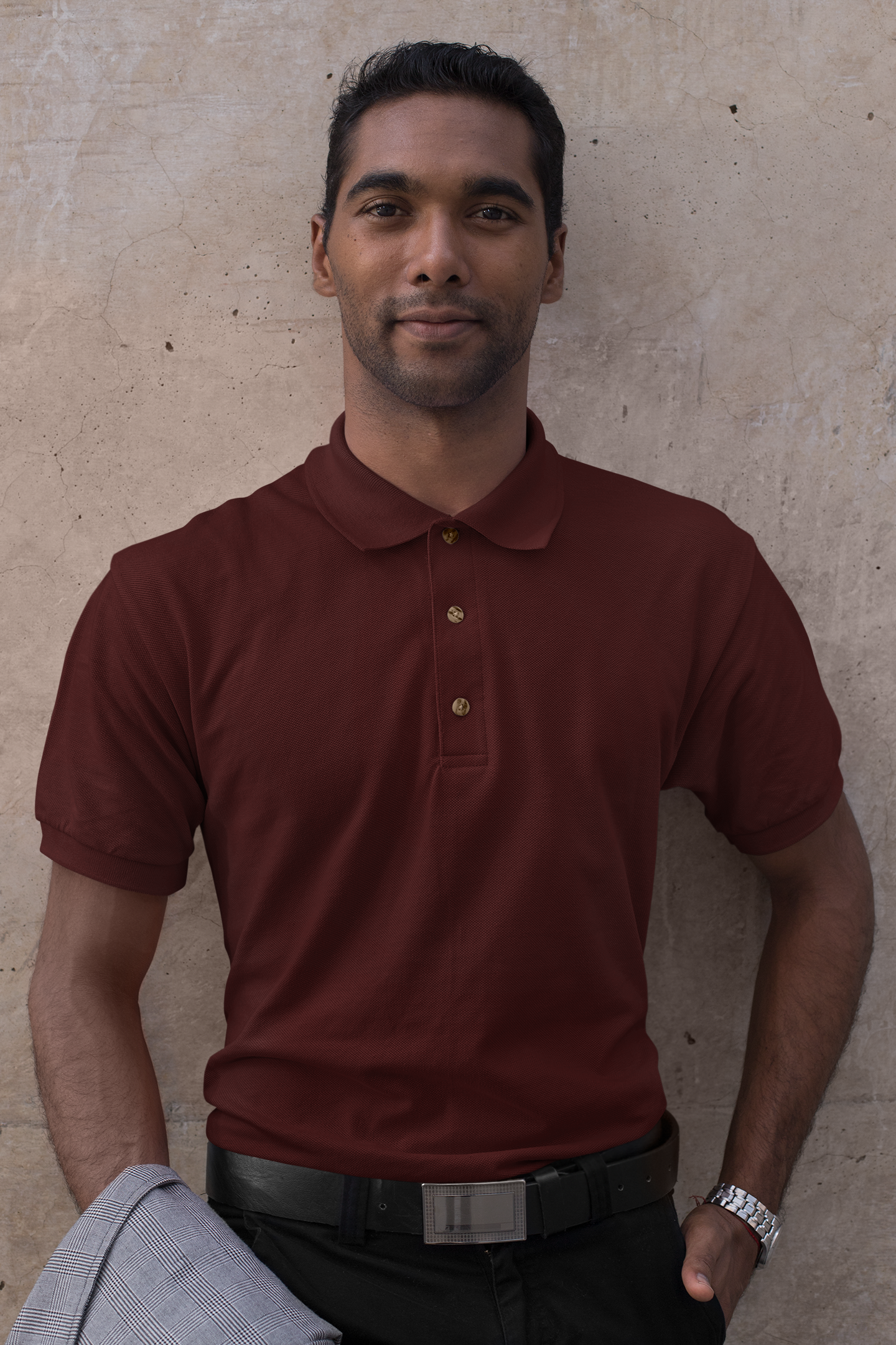 Mens Polo Maroon