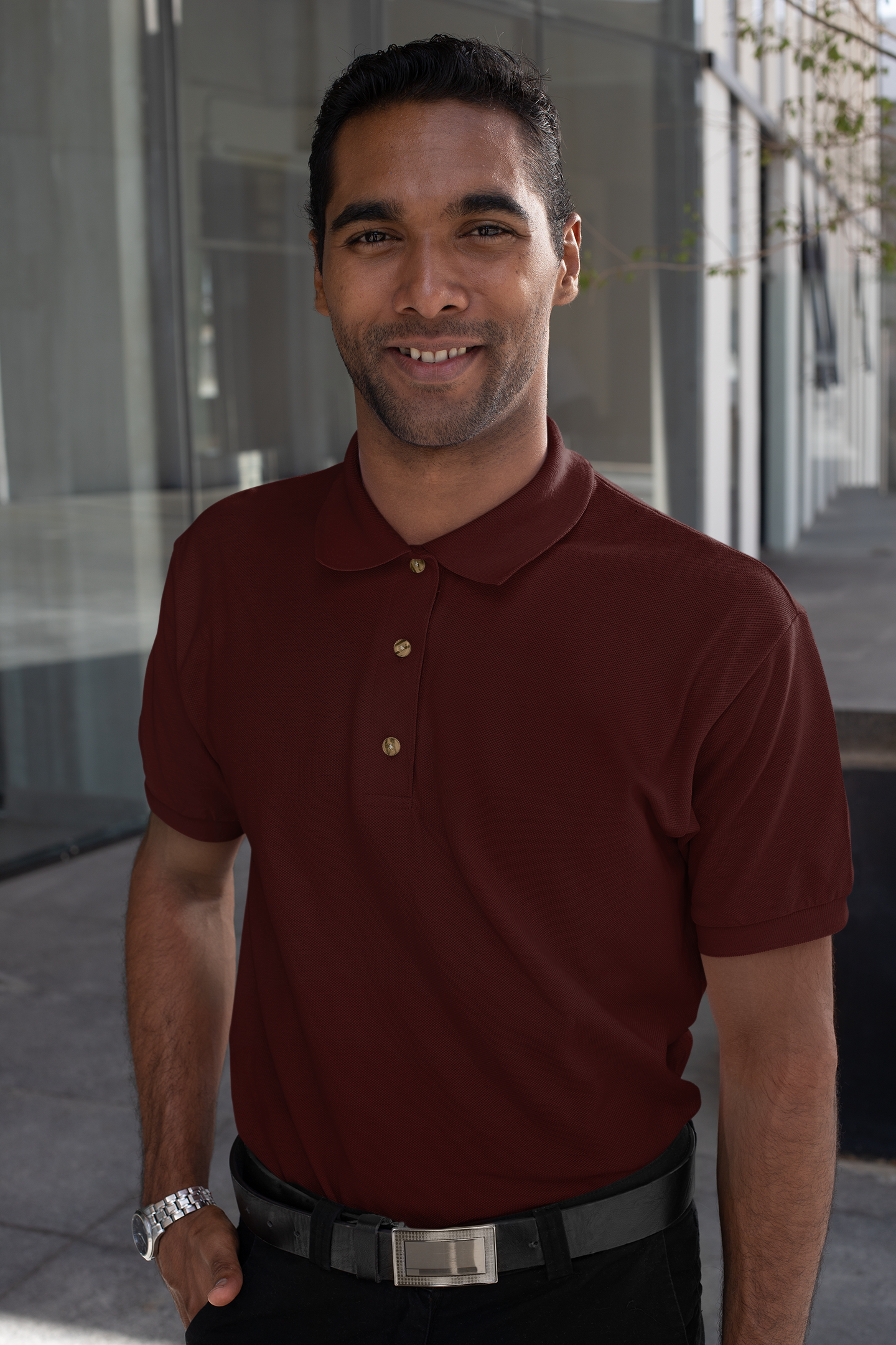 Mens Polo Maroon