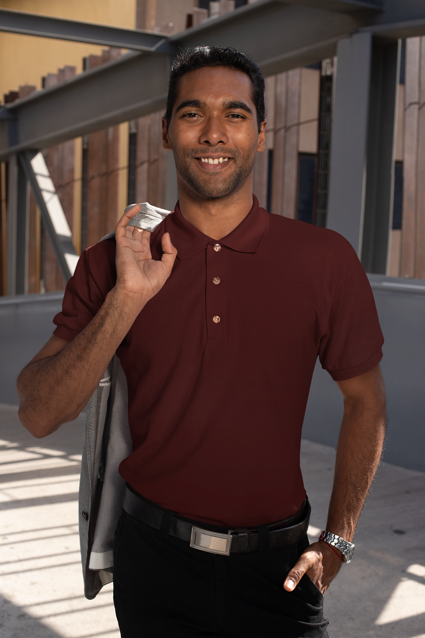 Mens Polo Maroon