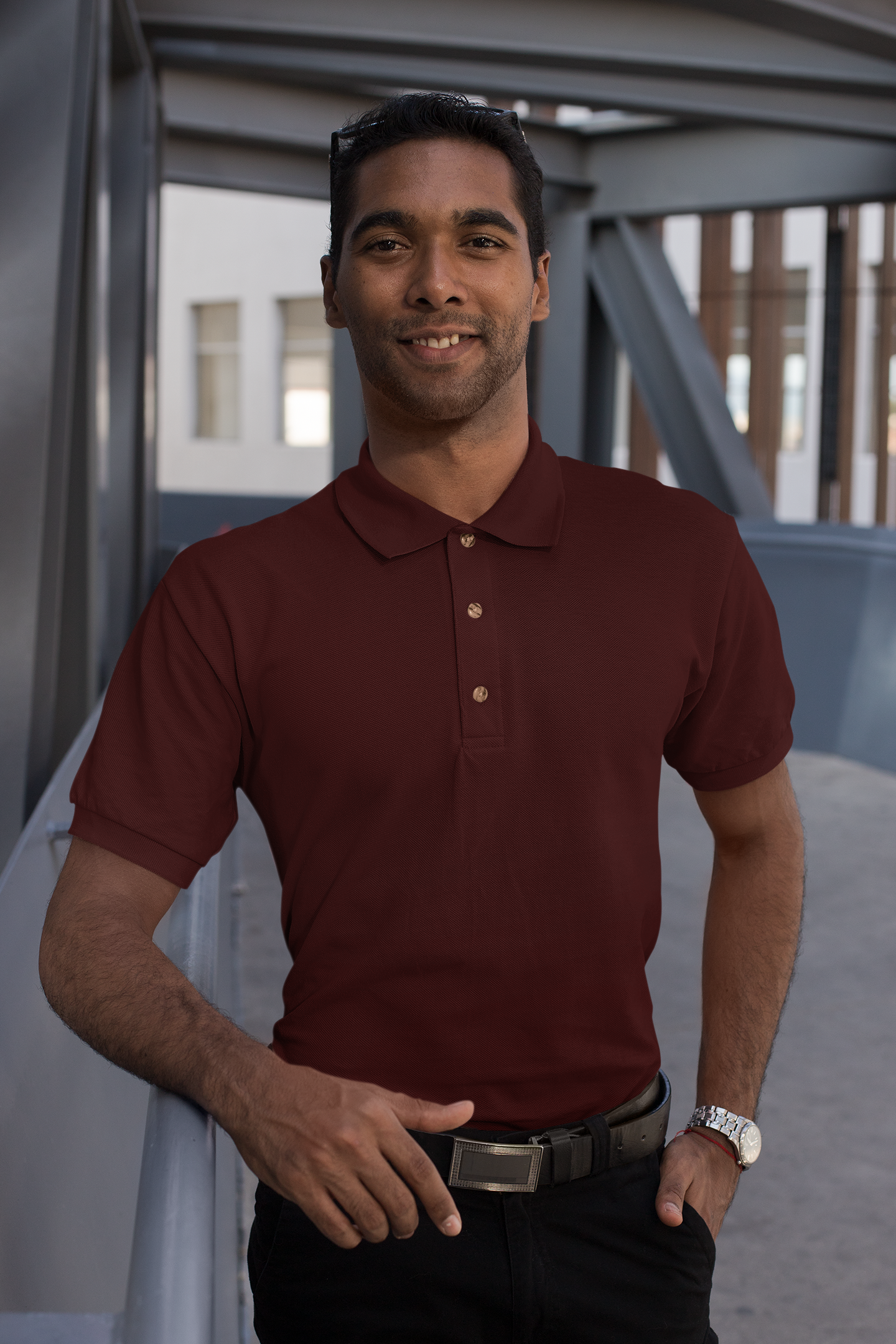 Mens Polo Maroon