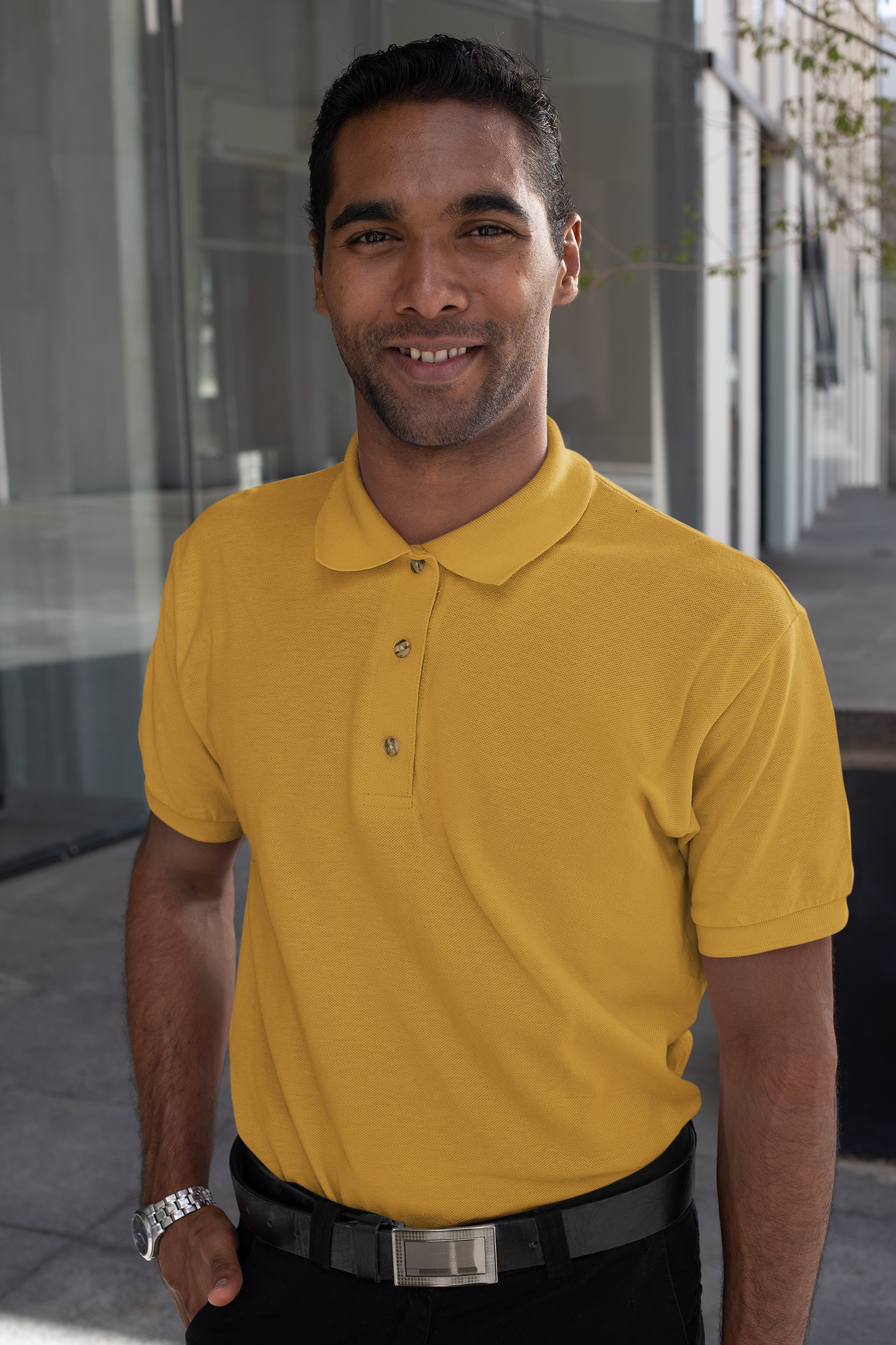 Mens Polo Mustard Yellow