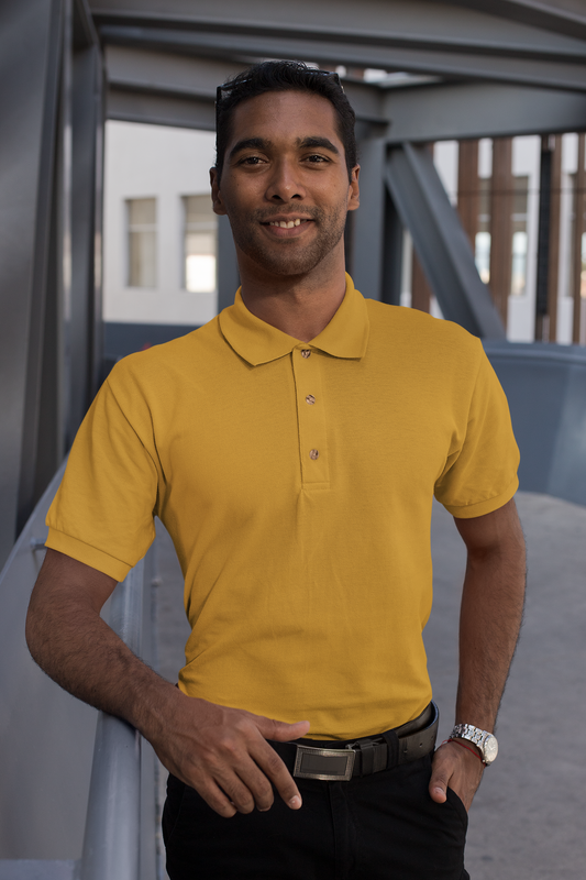 Mens Polo Mustard Yellow