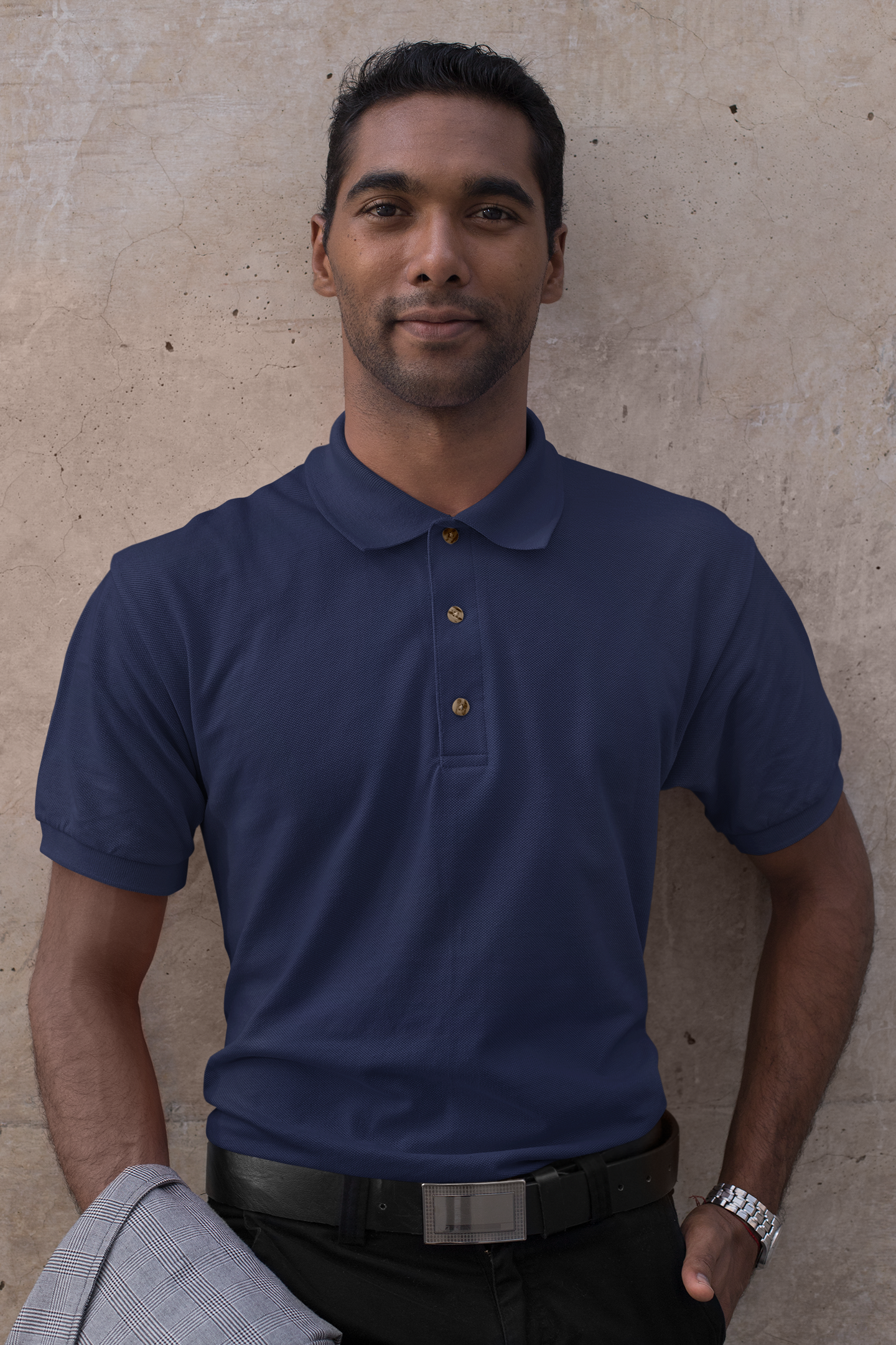 Mens Polo Navy Blue