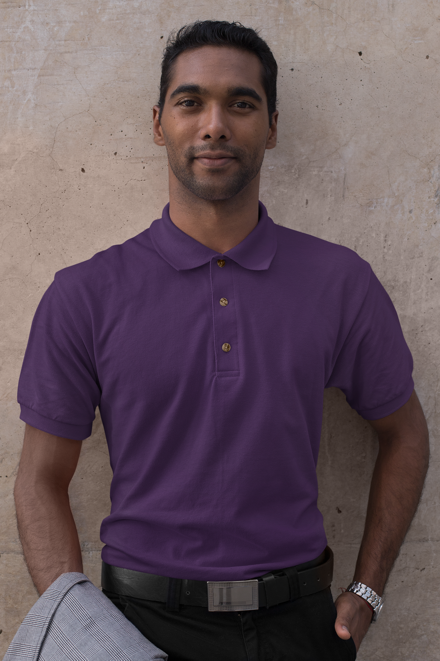 Mens Polo Purple