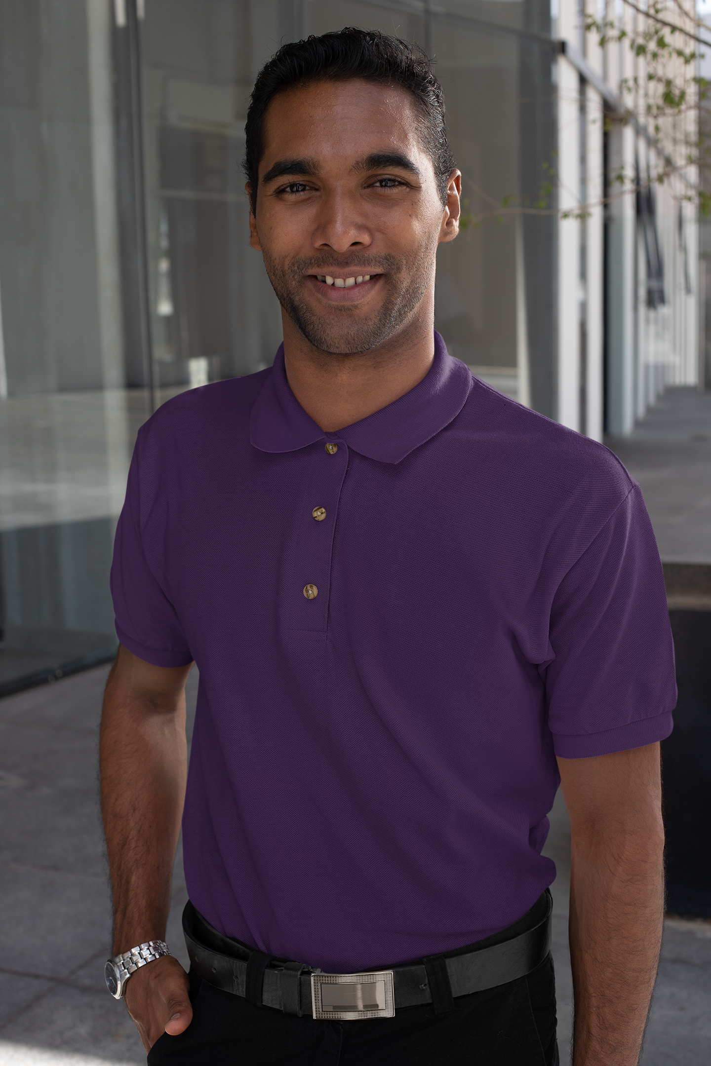 Mens Polo Purple