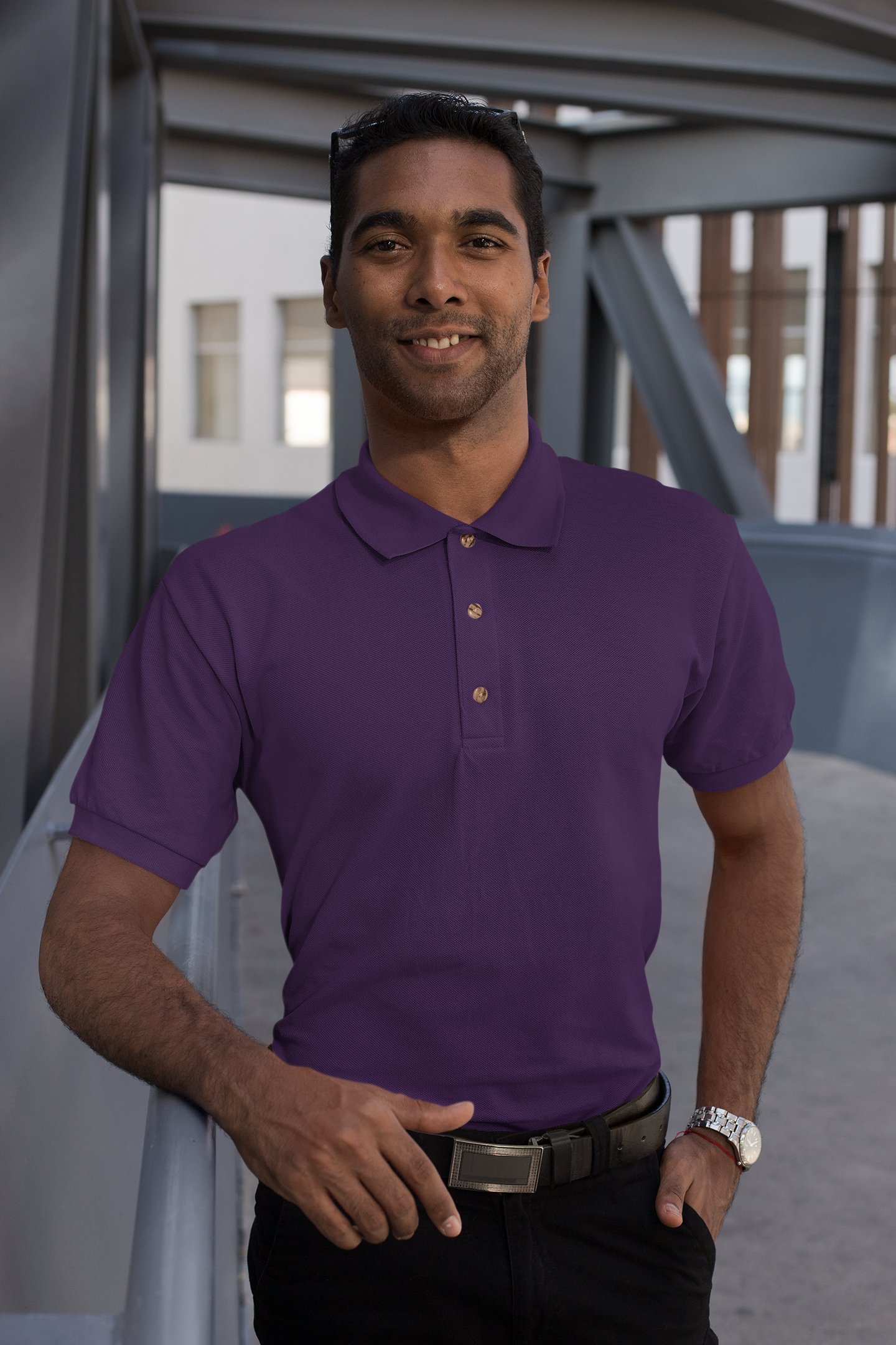 Mens Polo Purple