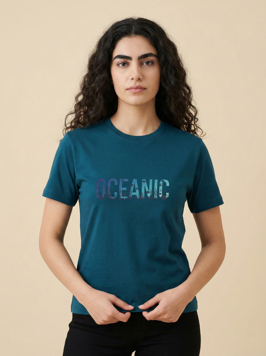 Oceanic Classic Crew Tee Petrol Blue